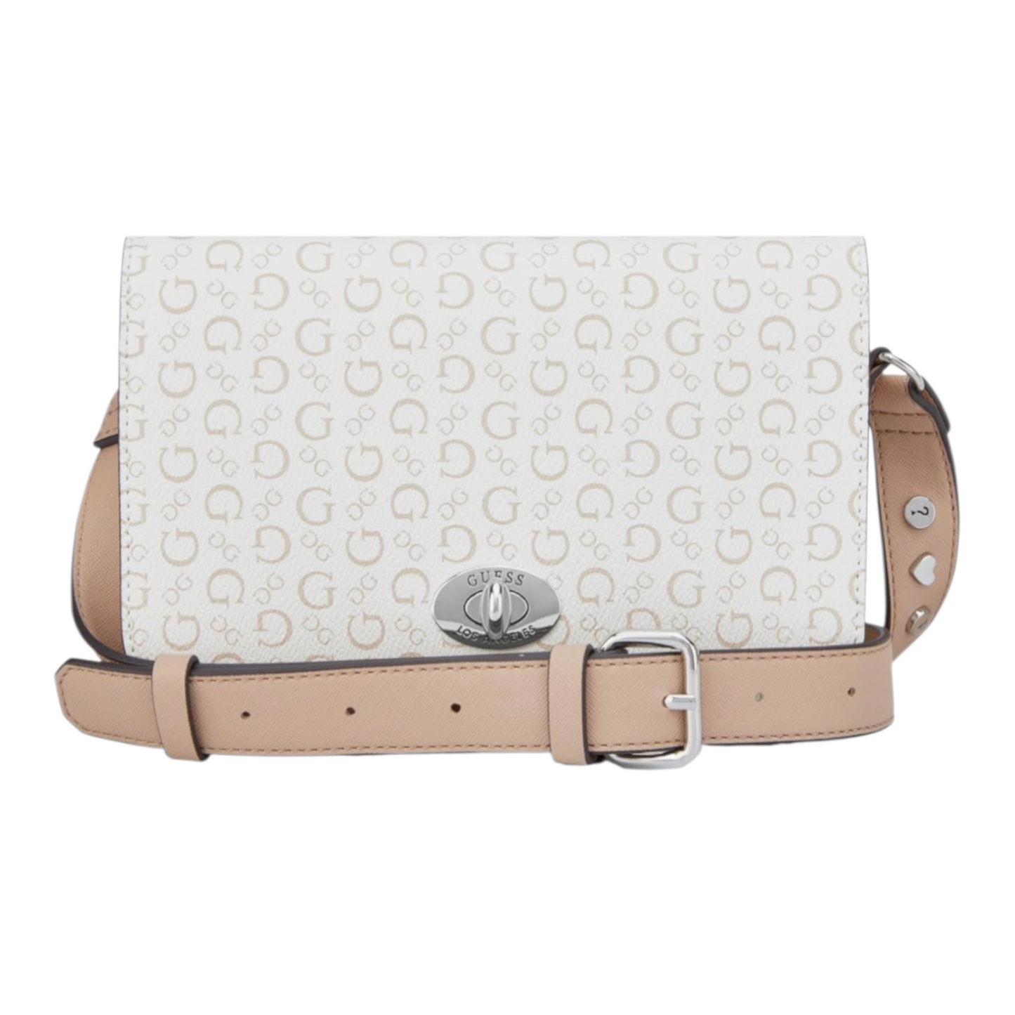 Bolsa Guess Crossbody Blanca con Logo y Correa Ajustable