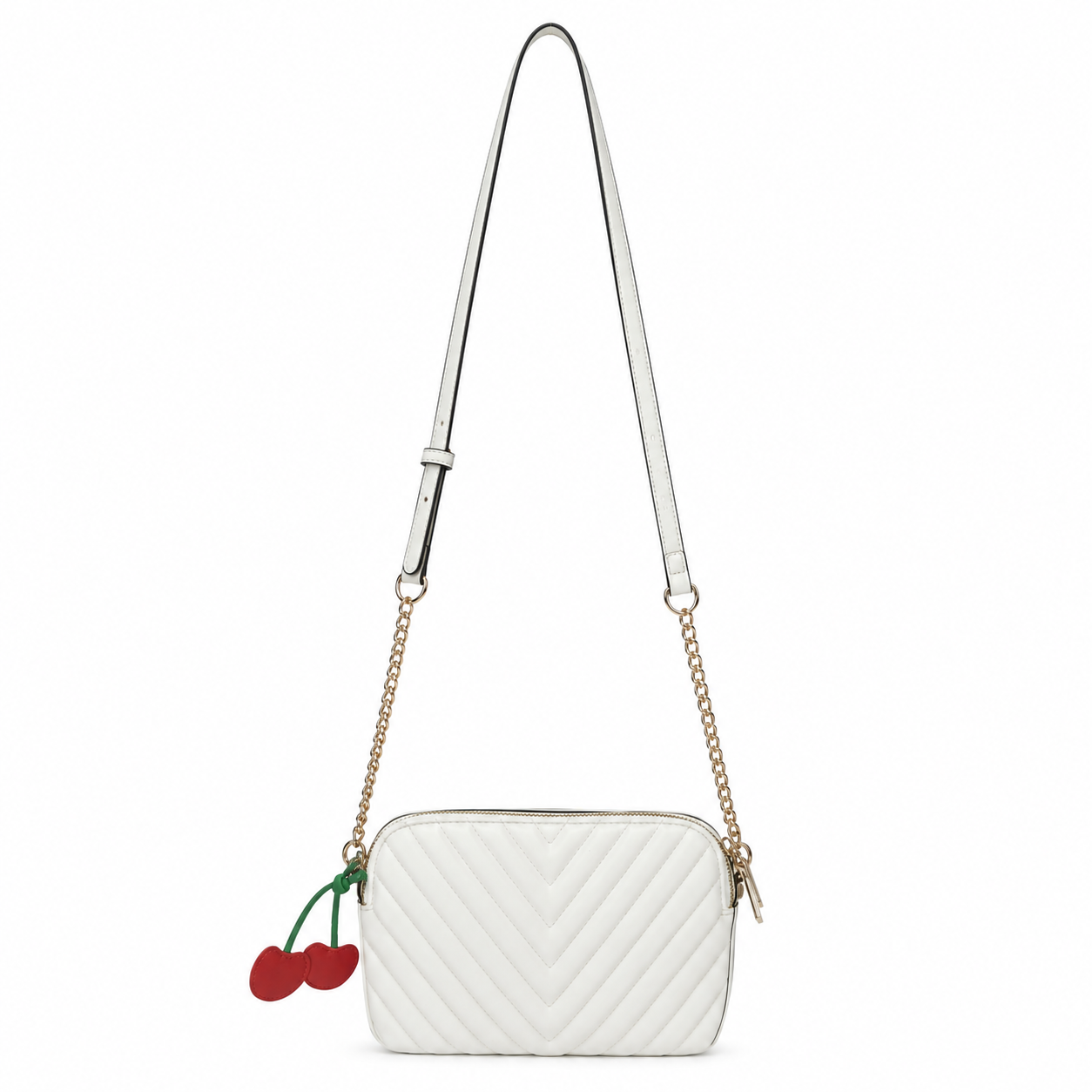 Bolsa Aldo Blanca Acolchada Crossbody con Dos Compartimentos