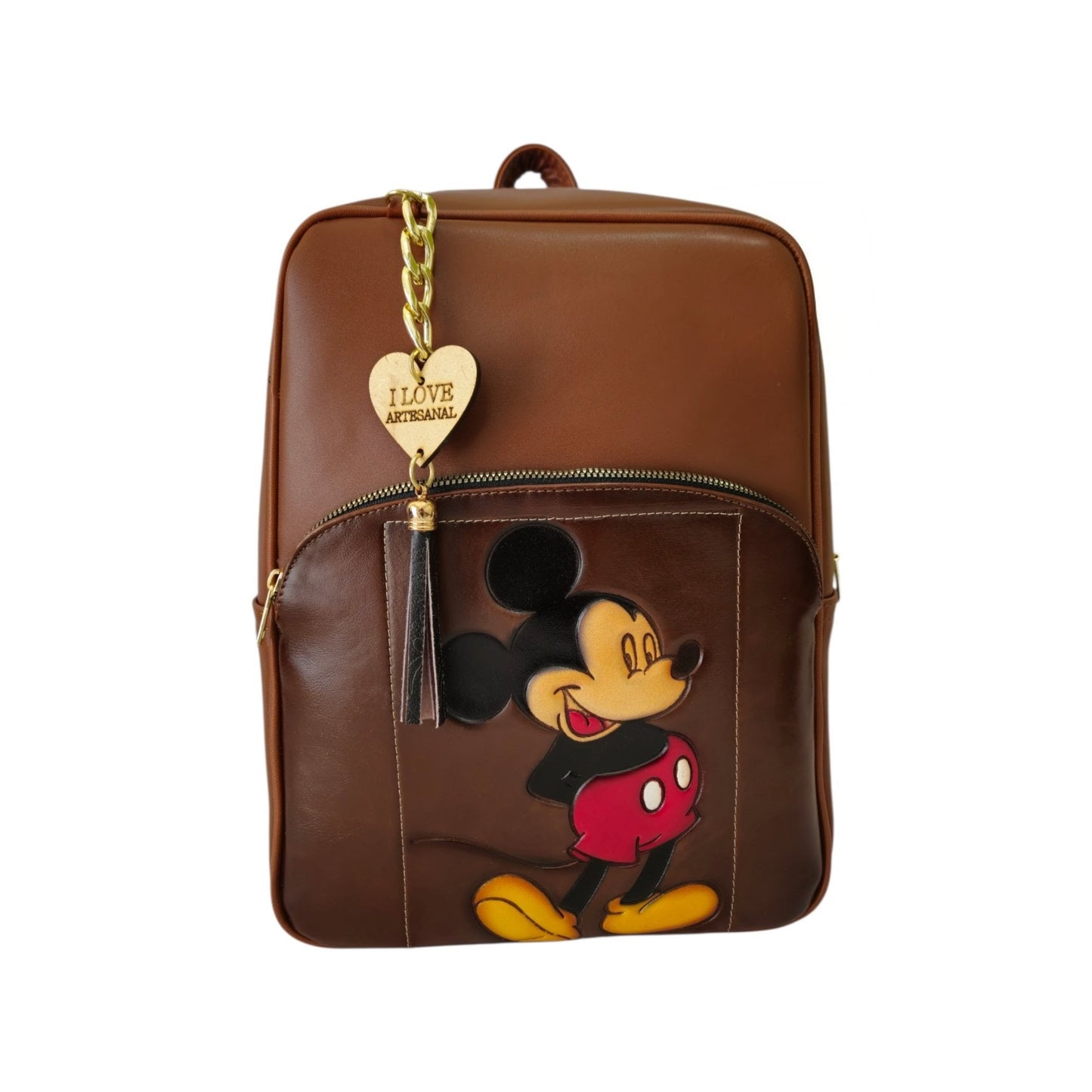 Mochila Artesanal Mickey Mouse Café para Mujer