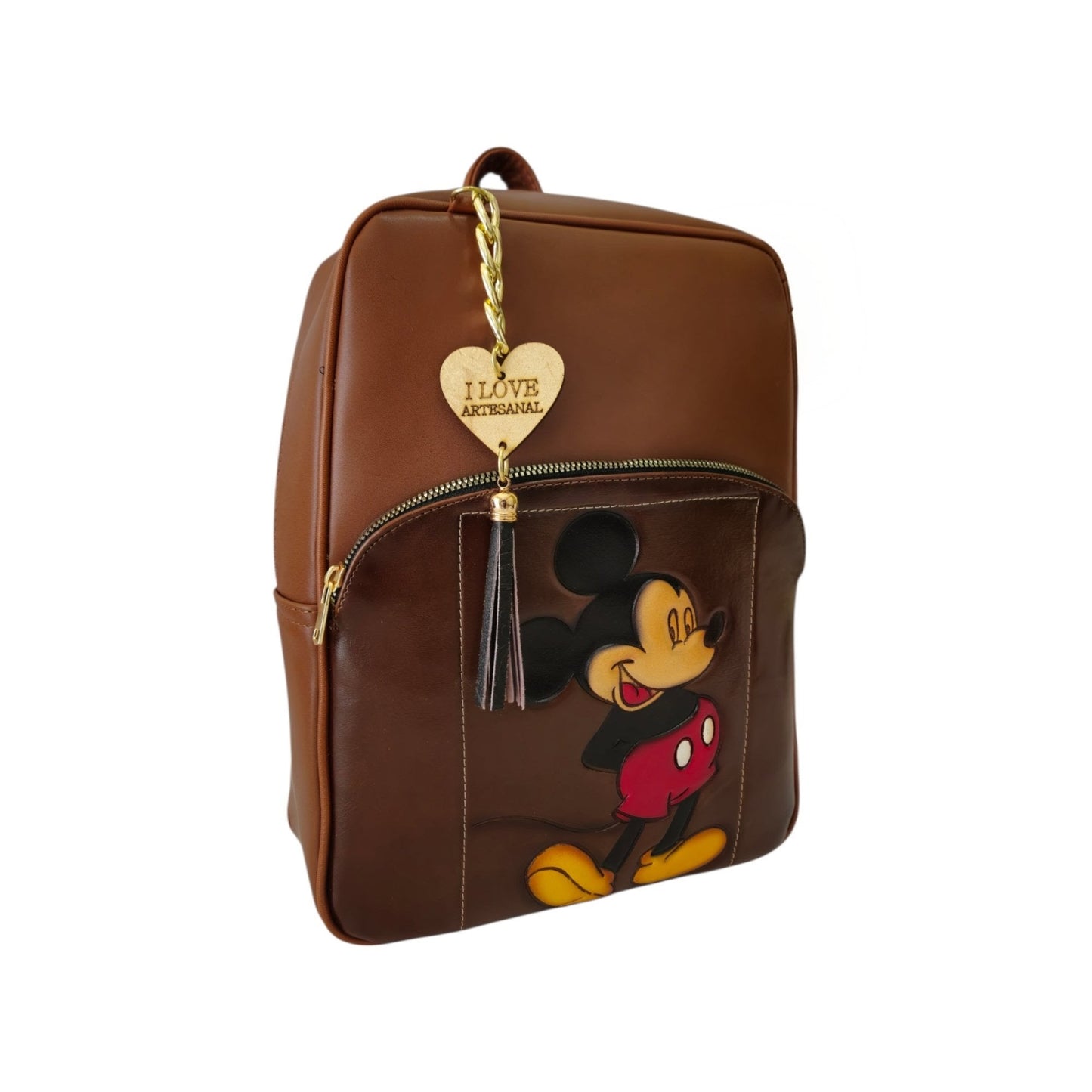 Mochila Artesanal Mickey Mouse Café para Mujer