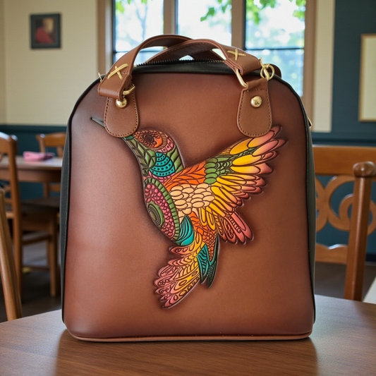 Bolso Artesanal Convertible en Mochila | Colibrí Multicolor