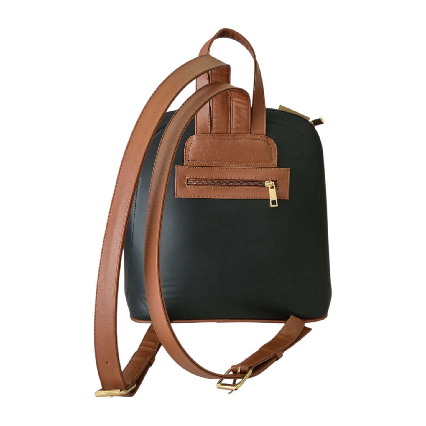 Bolsa Mochila Artesanal Negra con Colibrí Multicolor Grabado – Estilo Único y Elegante