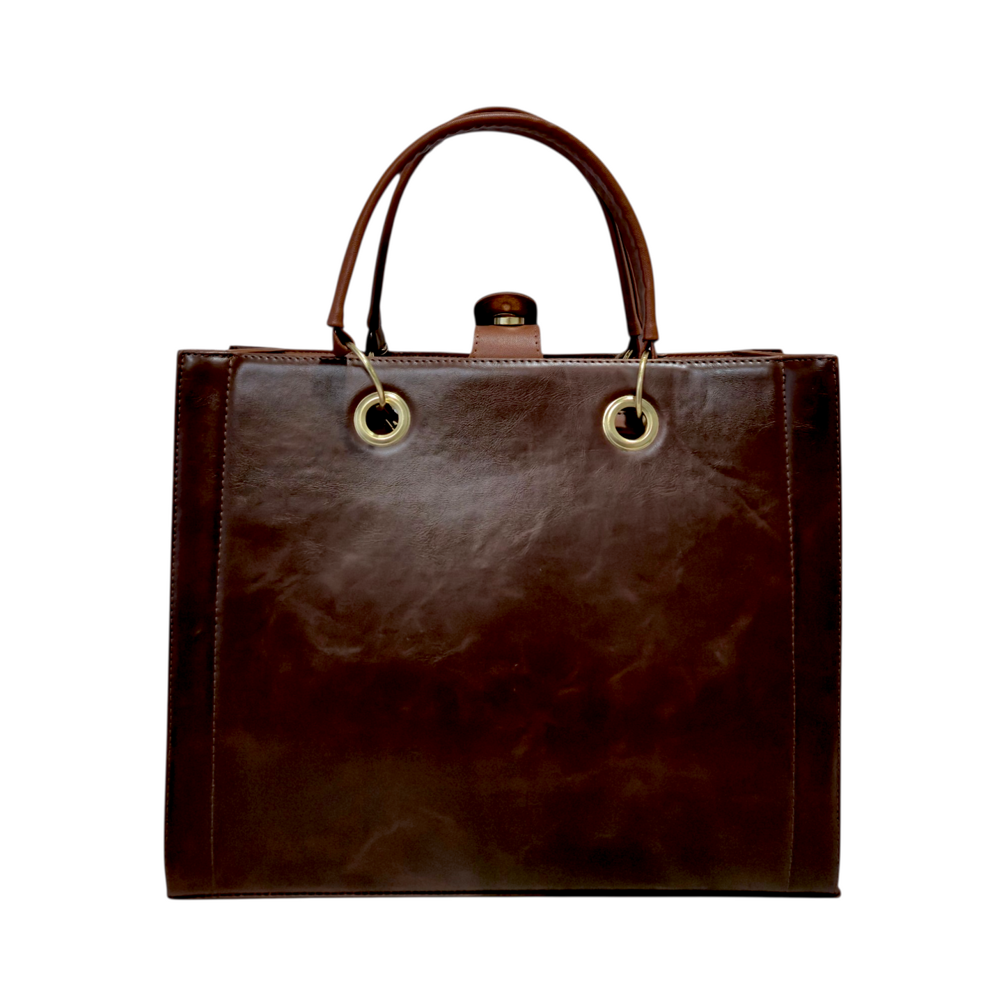 Bolsa Tote Mujer Café Artesanal Con Diseño en Relieve Colibrí Incluye Bolsa Interior