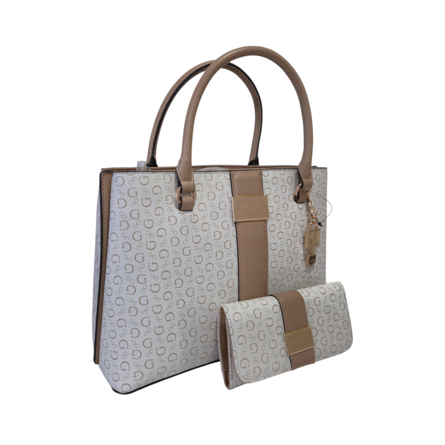 Bolsa Guess Mujer Original Beige con Monedero Incluido y Diseño Elegante