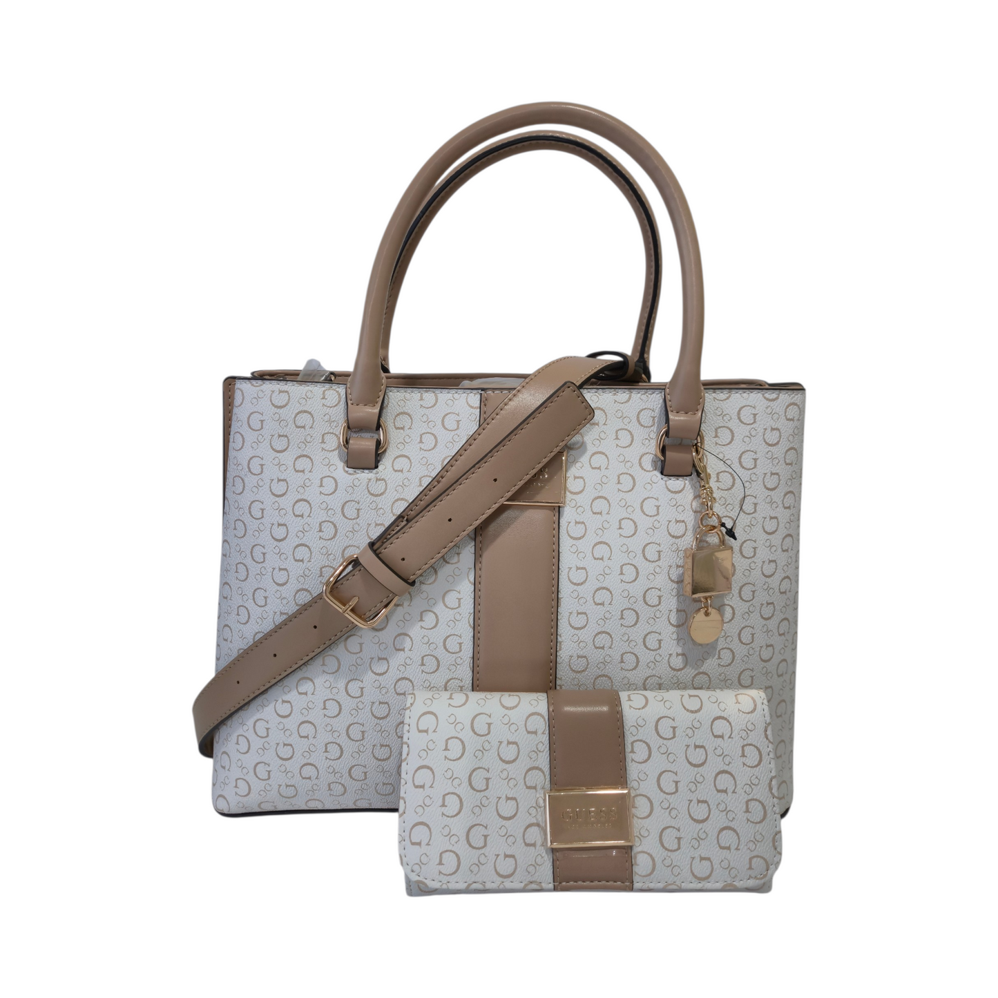 Bolsa Guess Mujer Original Beige con Monedero Incluido y Diseño Elegante