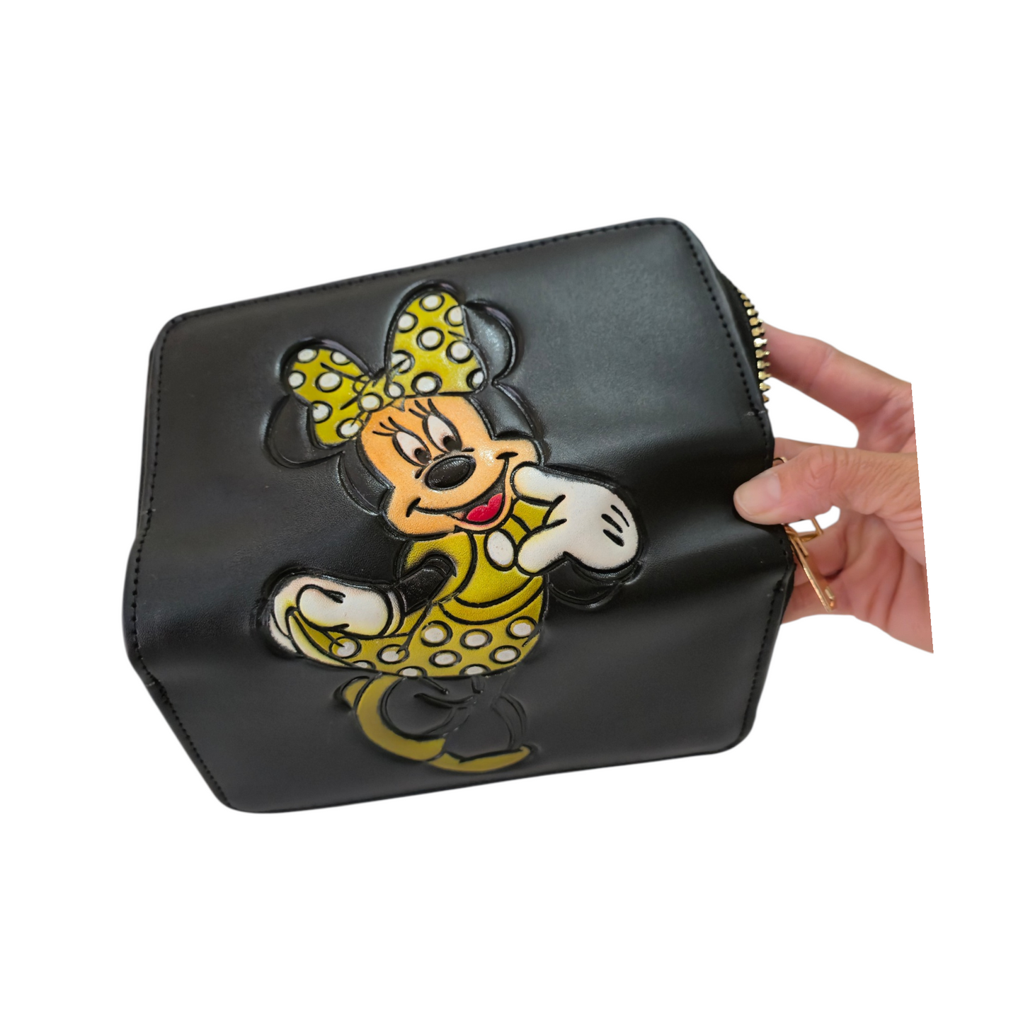 Black Backpack Bag with Artistic Butterfly + Matching Wallet