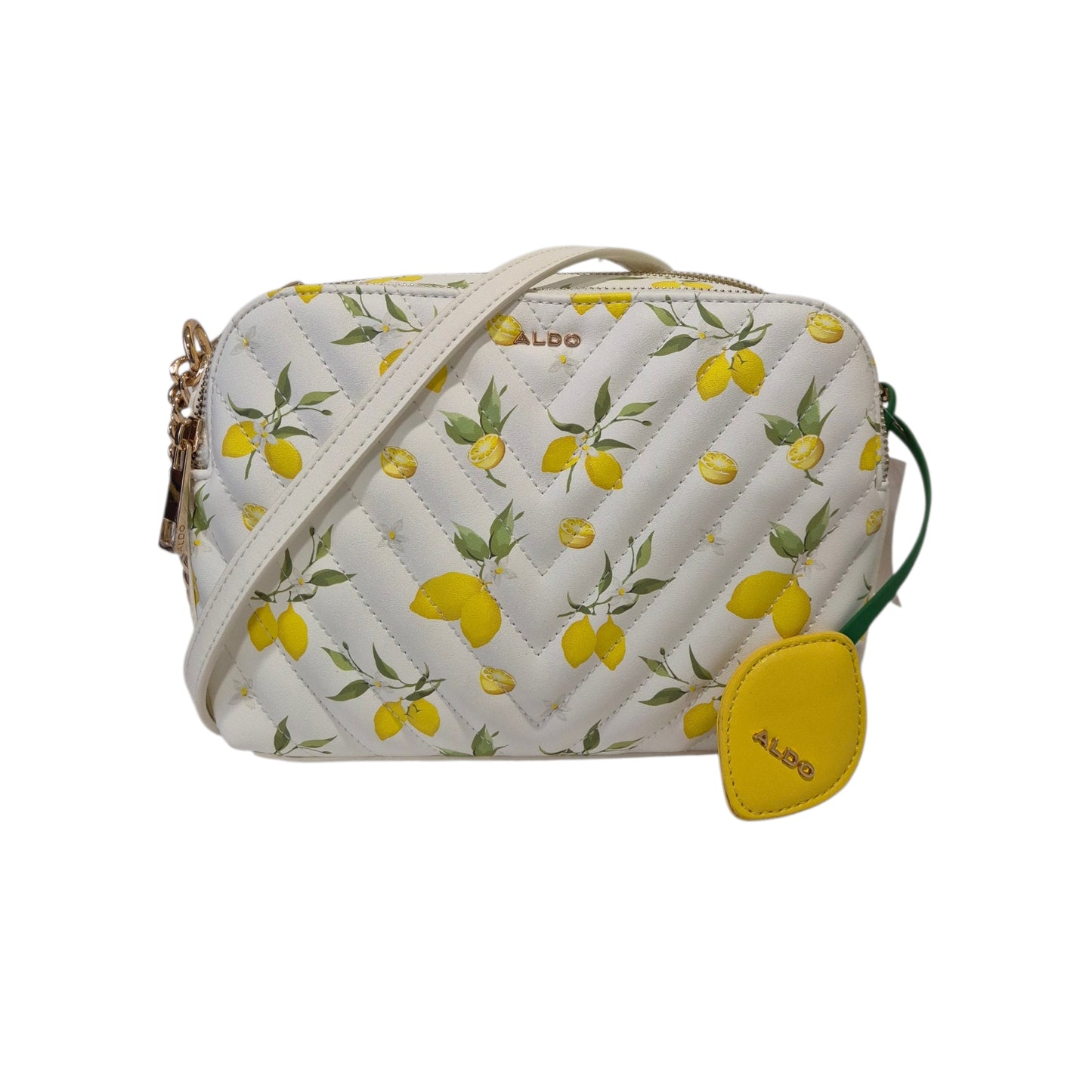 Bolsa Aldo Blanca con Doble Compartimento y Diseño de Limones