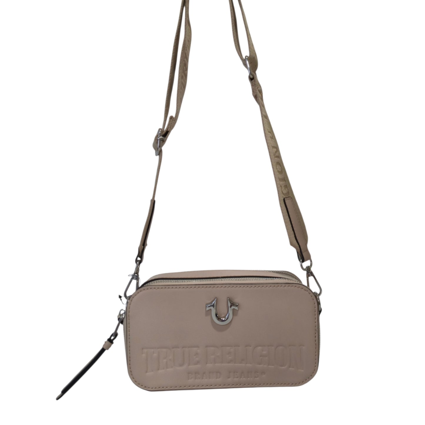 Bolsa Crossbody True Religion Beige con Dos Compartimentos