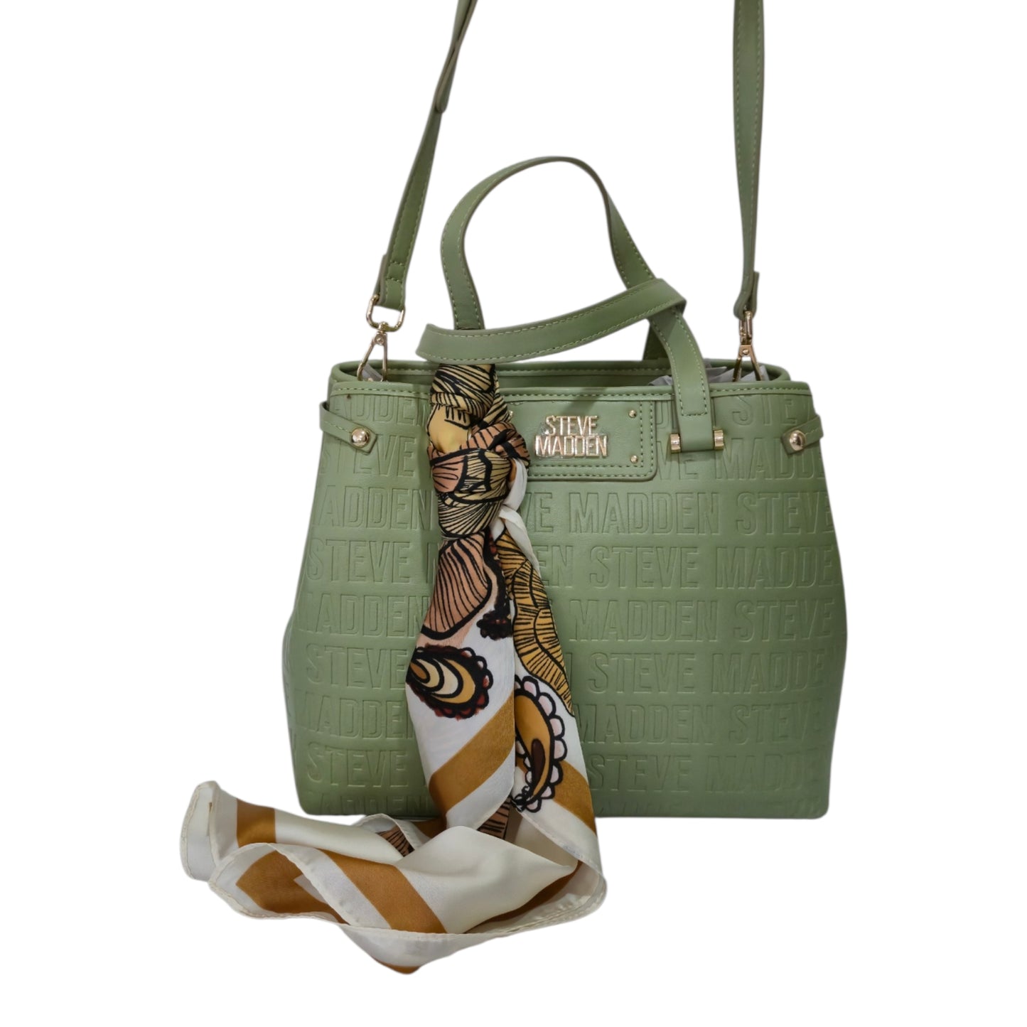 Bolsa Steve Madden Verde con 3 Compartimentos y Pañuelo