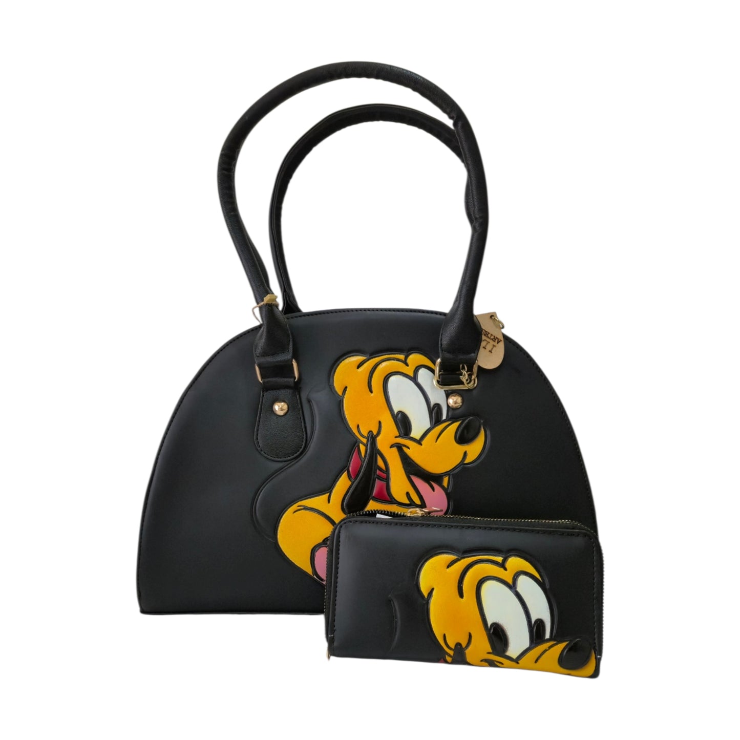 Bolsa de Mano para Mujer con Cartera | Diseño Inspirado en Pluto | Set de 2 Piezas