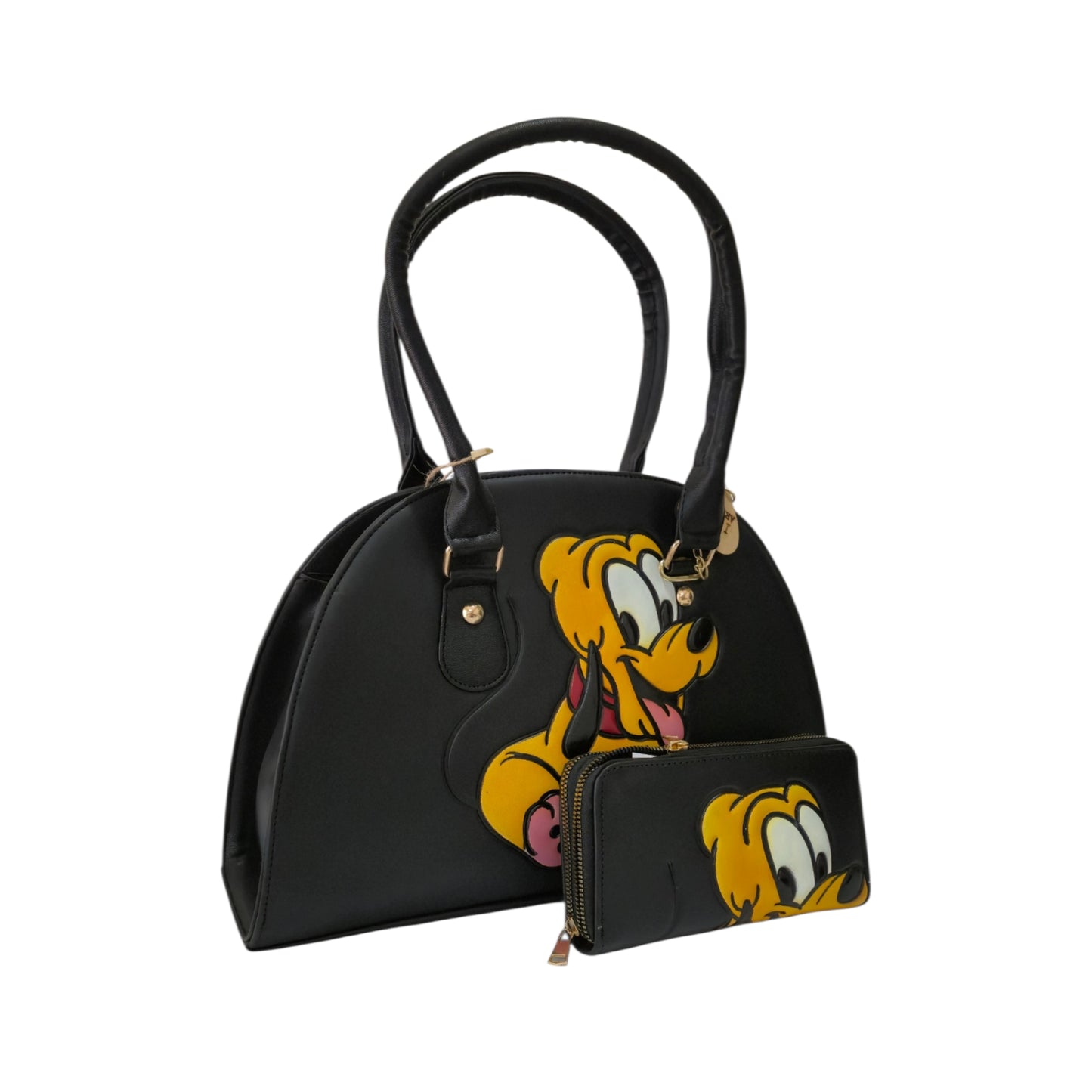 Bolsa de Mano para Mujer con Cartera | Diseño Inspirado en Pluto | Set de 2 Piezas