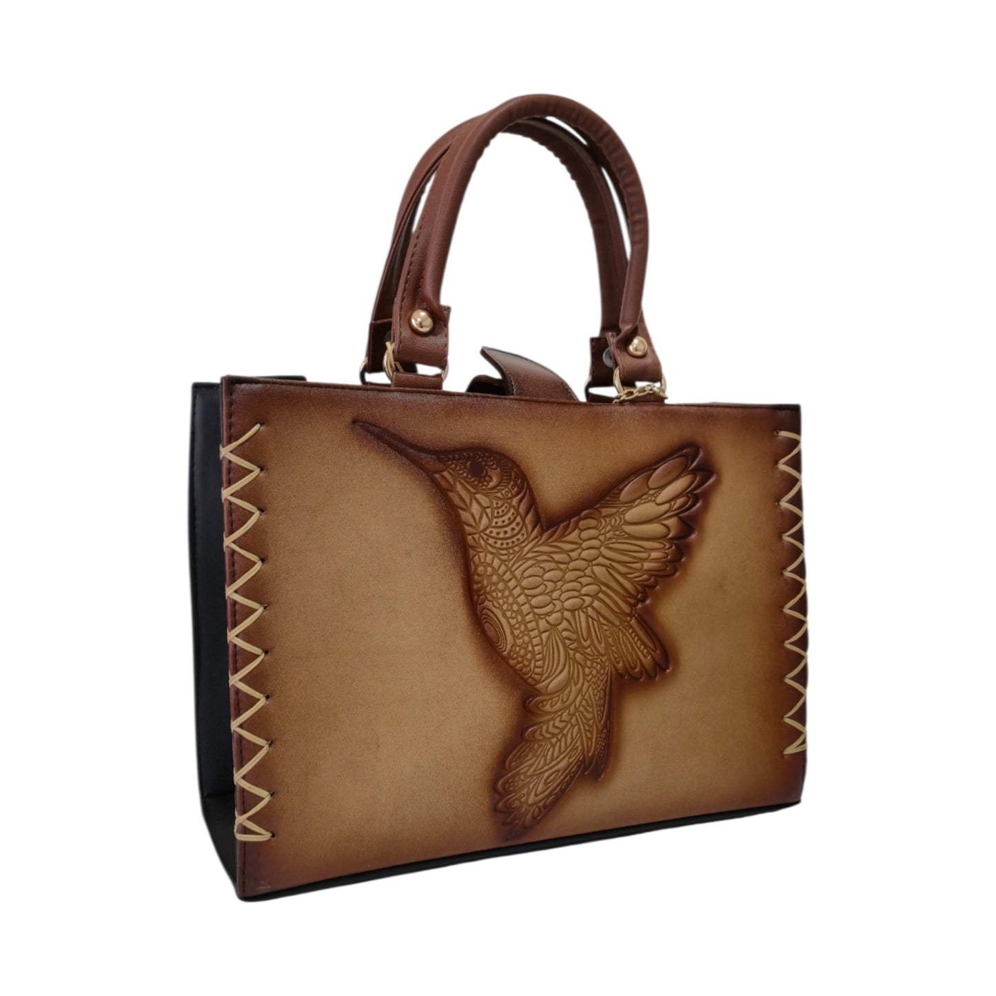 Handmade Handbag with Sunflowers and Butterflies