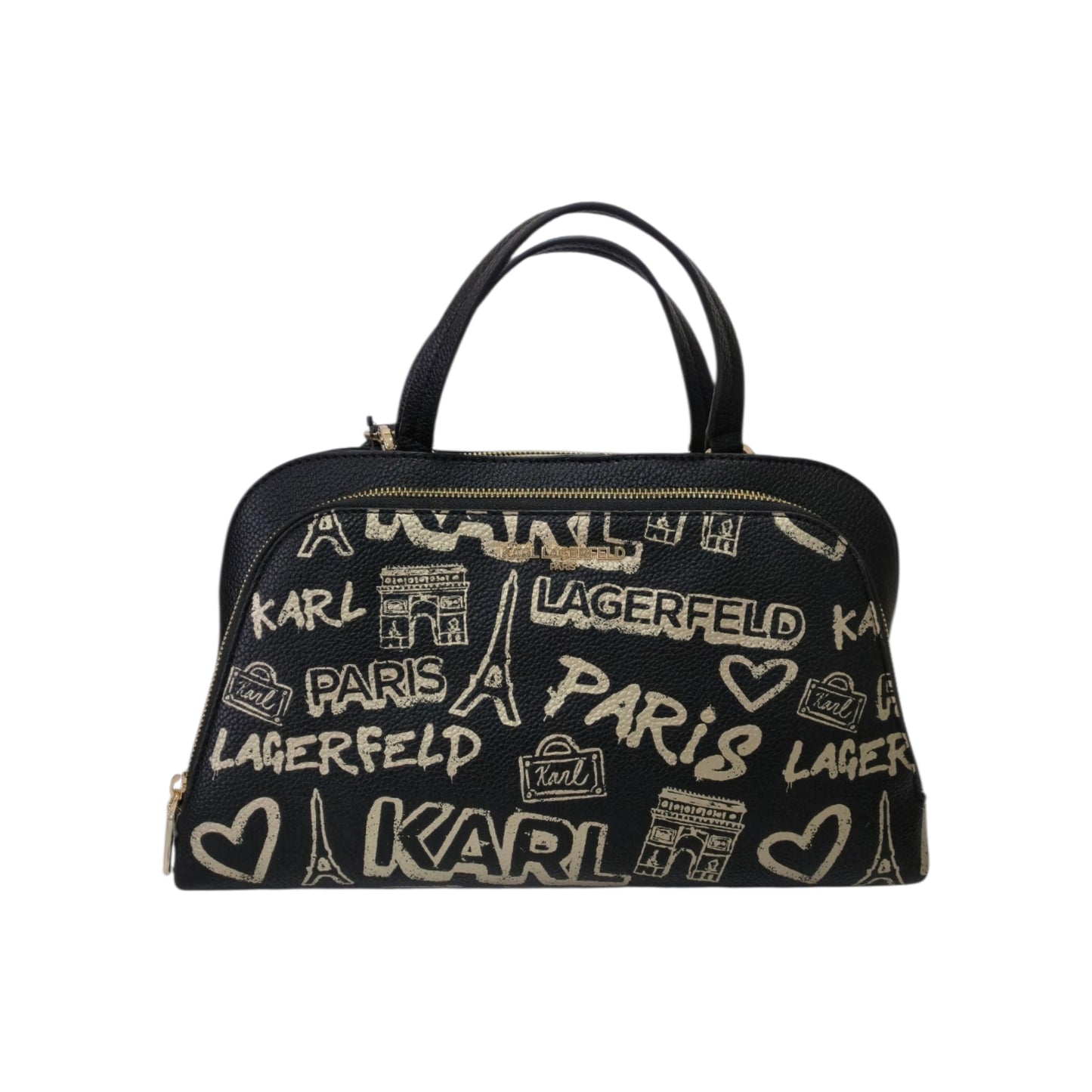 Bolsa Karl Lagerfeld Negra para Mujer con Estampado Paris