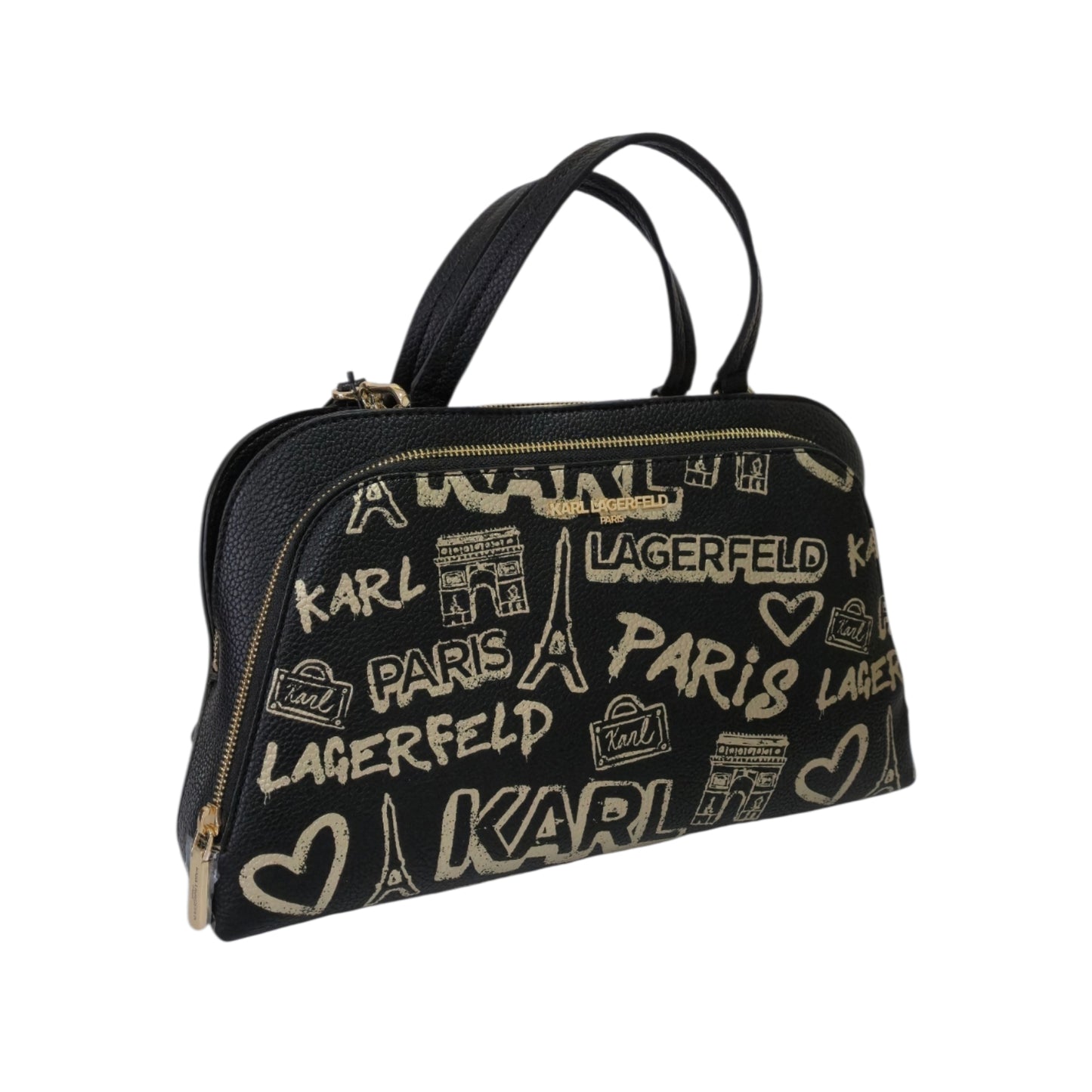 Bolsa Karl Lagerfeld Negra para Mujer con Estampado Paris