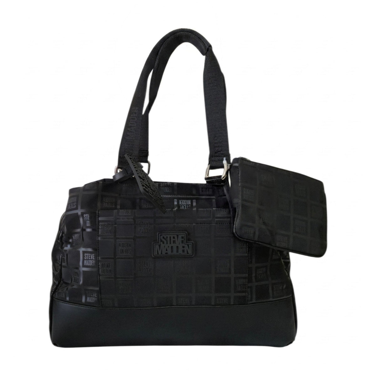 Bolsa Tote Steve Madden Negra con Monograma
