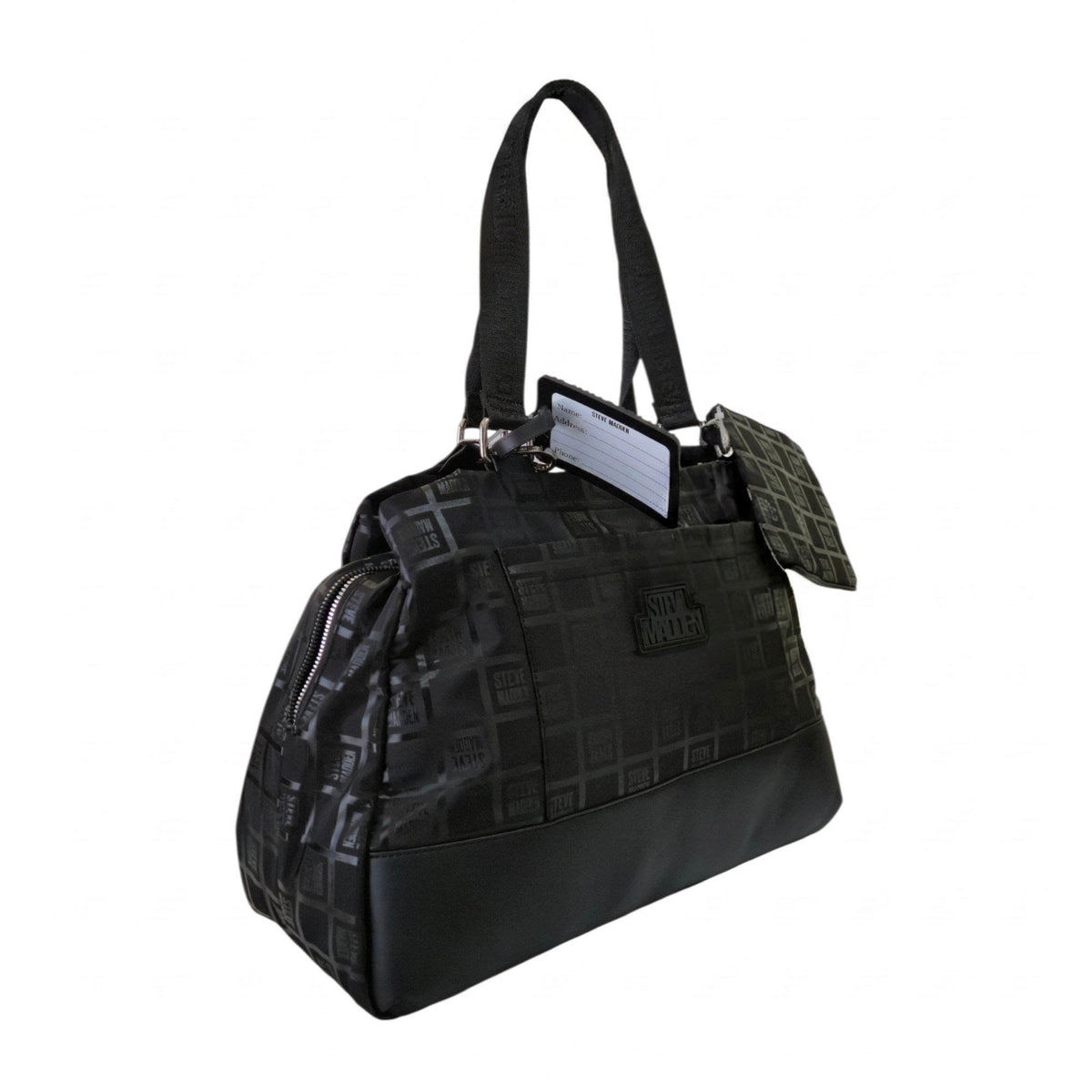 Bolsa Tote Steve Madden Negra con Monograma