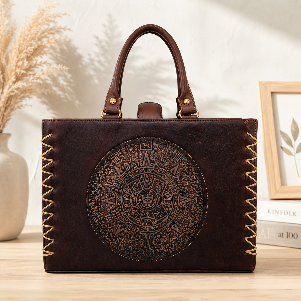 Handmade Bag with Engraved Traditional Lele Doll – Handmade, Colorful Mexican Style