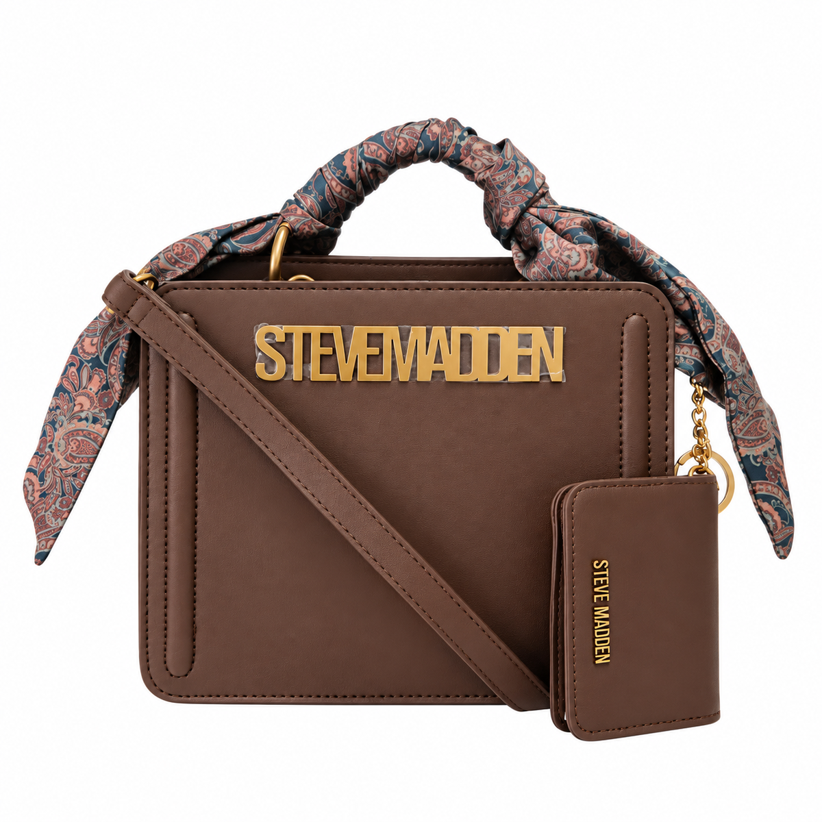 Bolsa Steve Madden Espresso con Cartera y Correa Ajustable