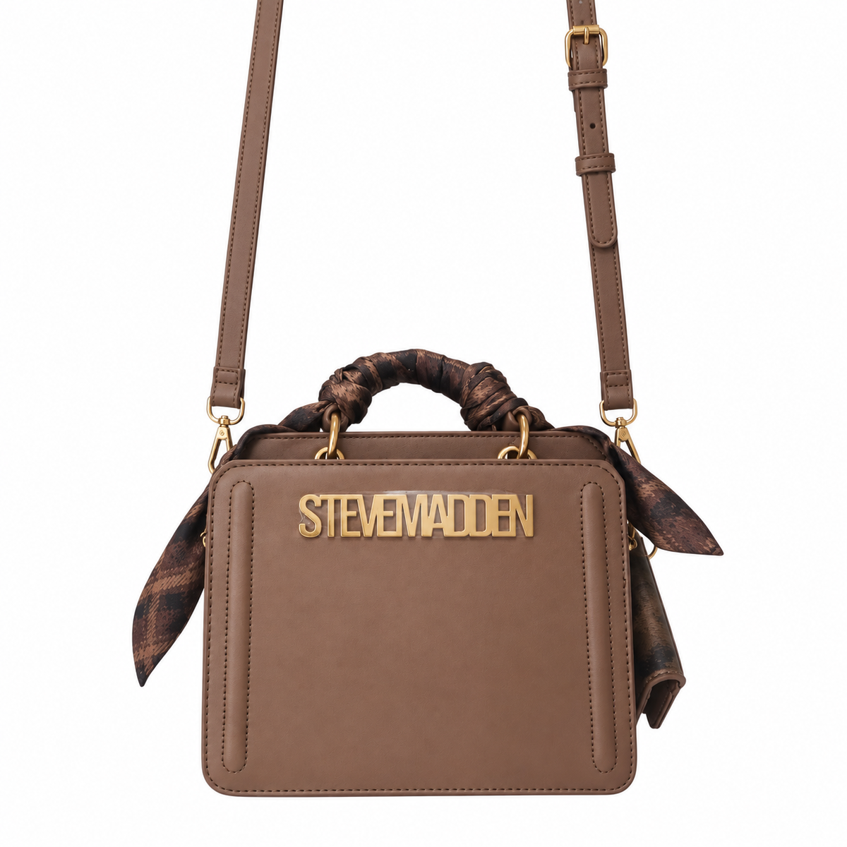 Bolsa Steve Madden Café Claro con Cartera y Correa Crossbody