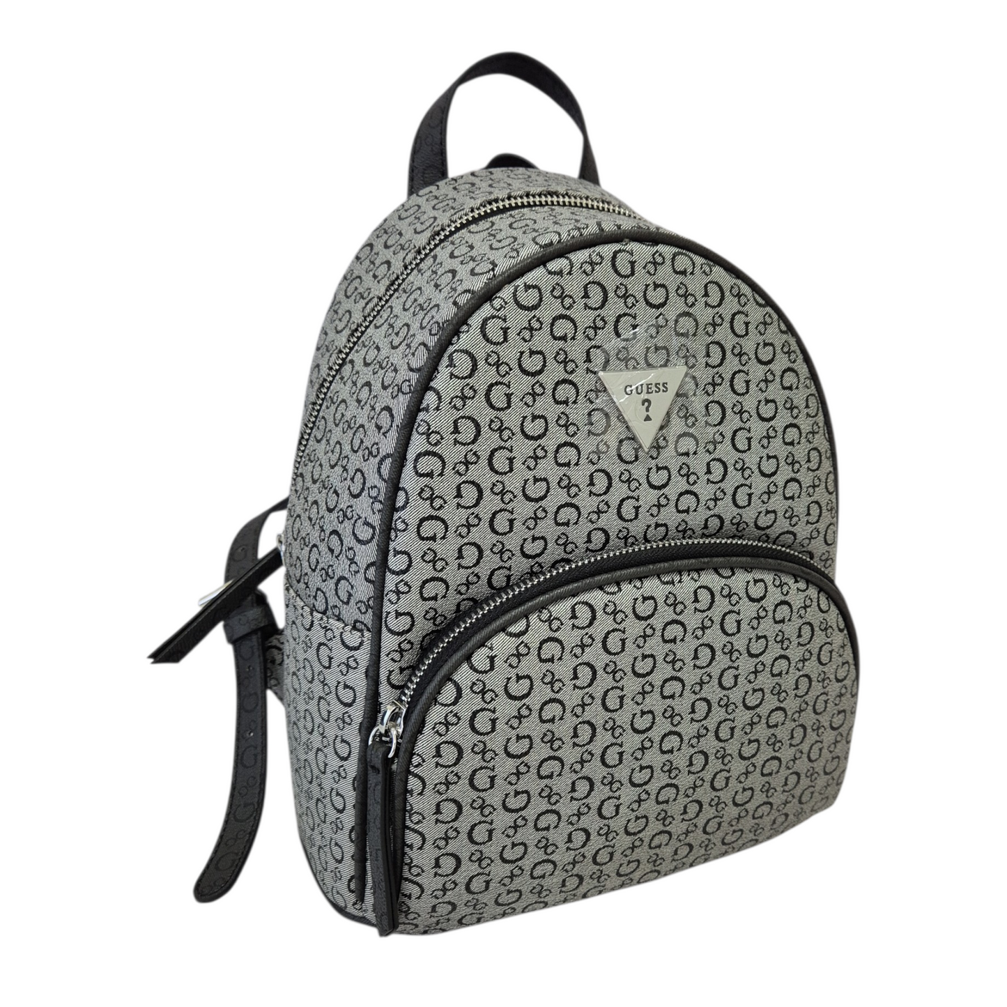 Mochila Guess gris con monograma y cartera a juego original