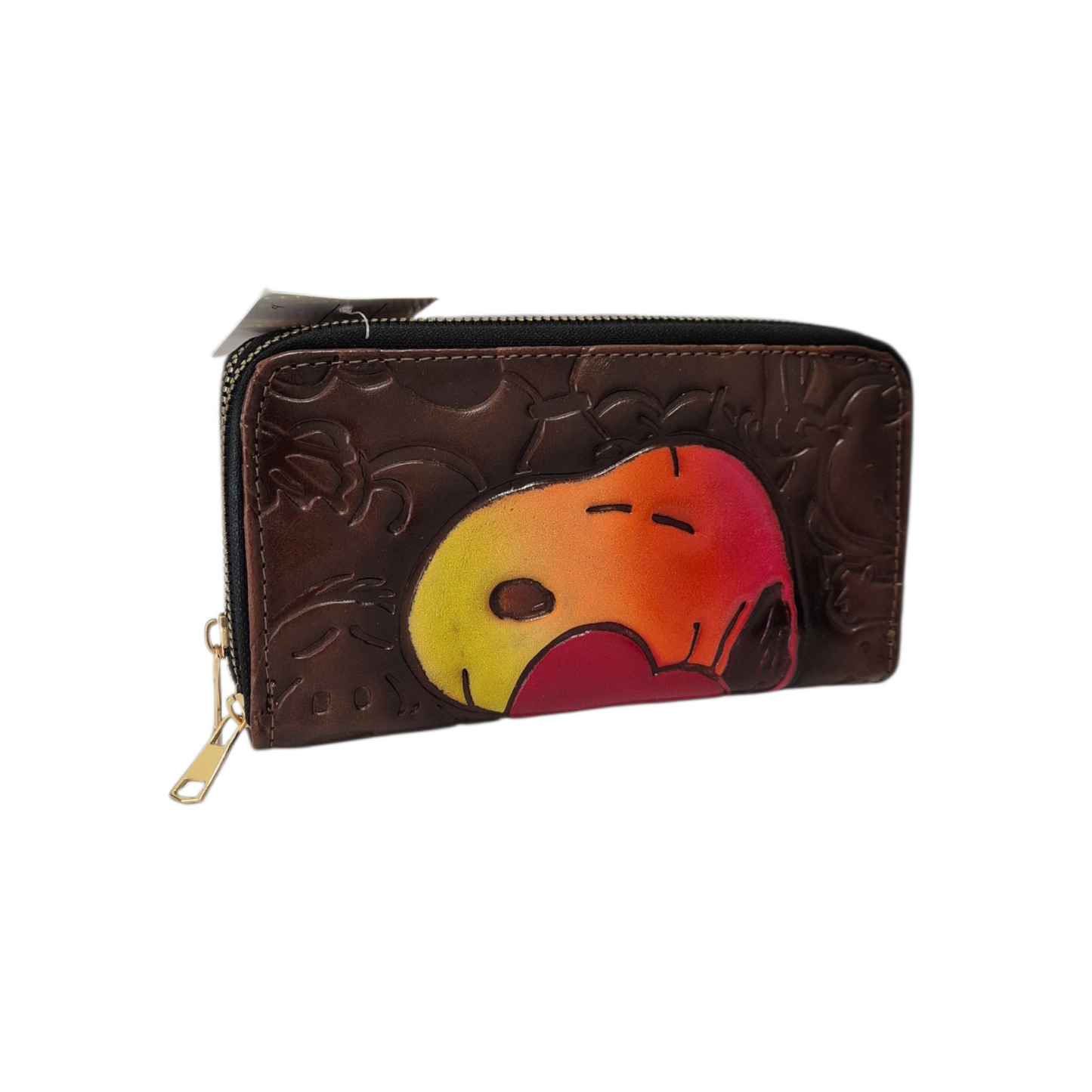 Billetera artesanal grabada con diseño colorido – 12 tarjeteros y 4 compartimentos para billetes