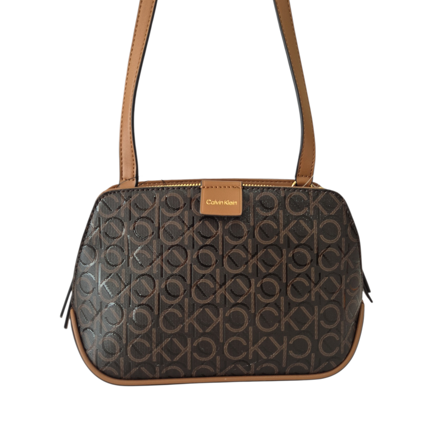 Bolsa Crossbody Calvin Klein Café con Monograma CK