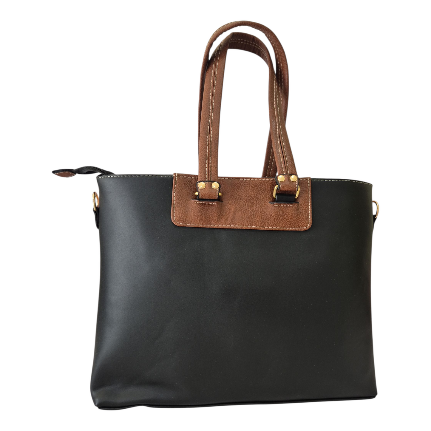 Bolsa beige con grabado de colibrí multicolor doble compartimento