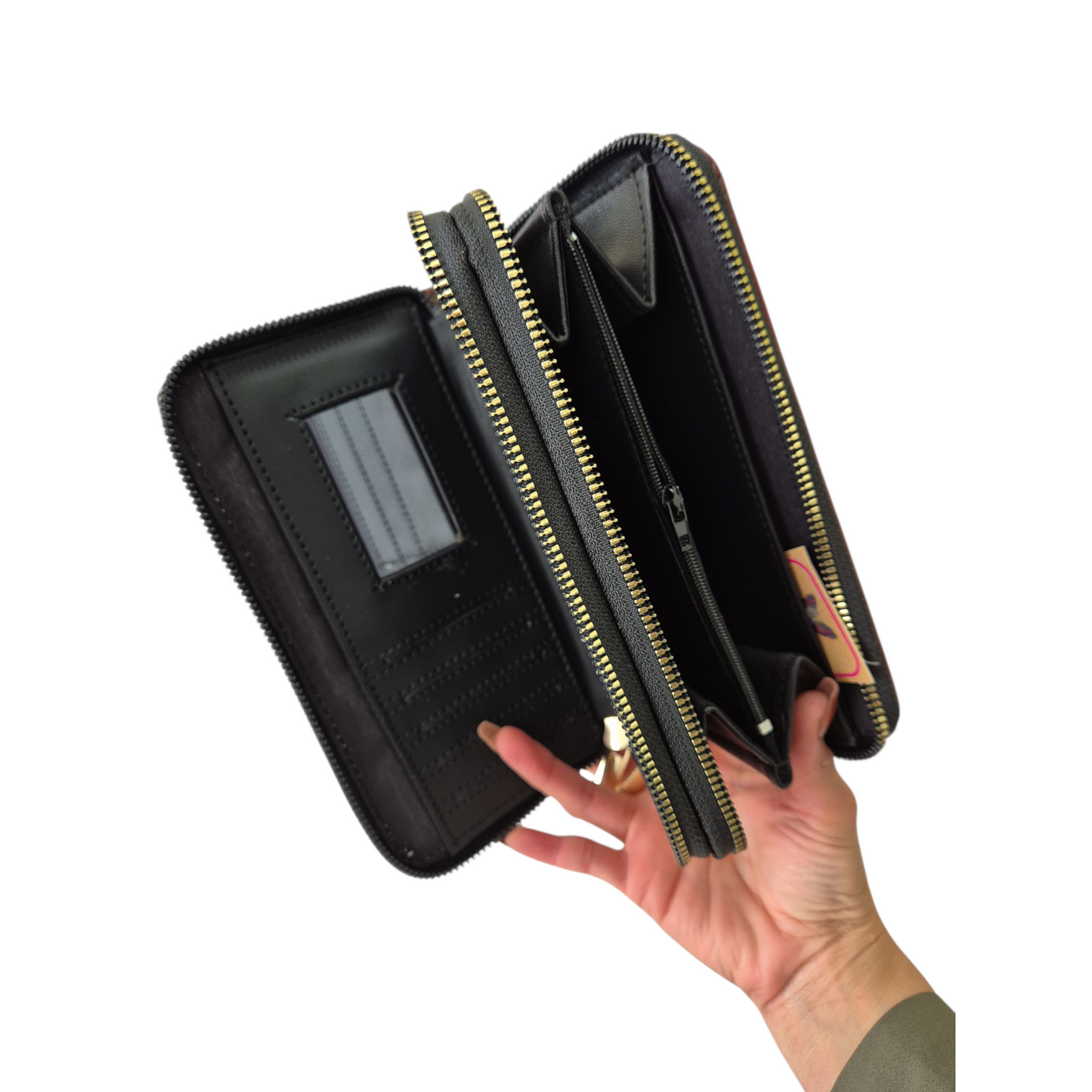 Billetera artesanal con diseño de colibrí multicolor – Estilo único y elegante