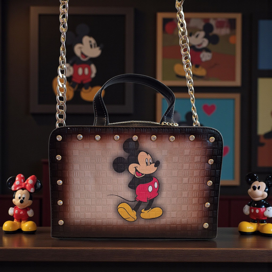 Bolsa crossbody artesanal personaje clásico con cadena