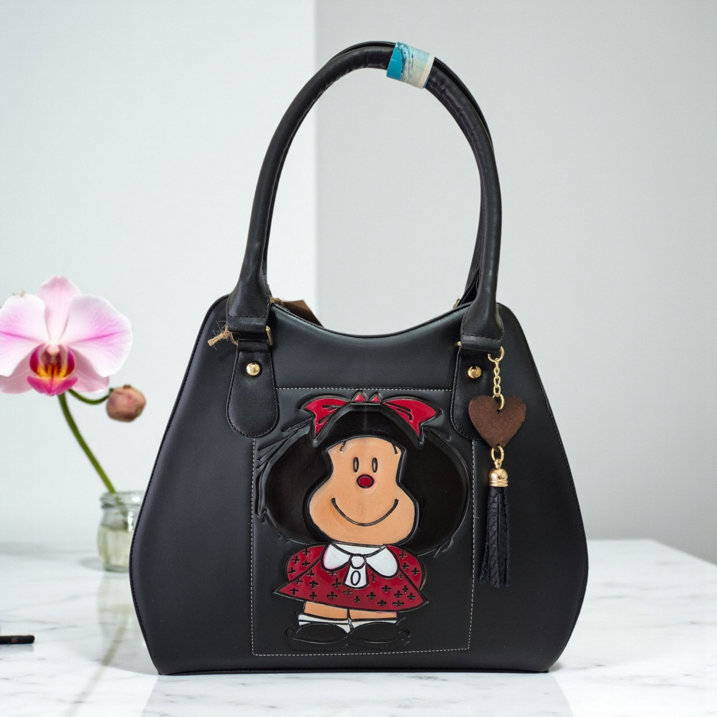 Bolsa Artesanal Hecha a Mano – Diseño Alegre Grabado y Pintado