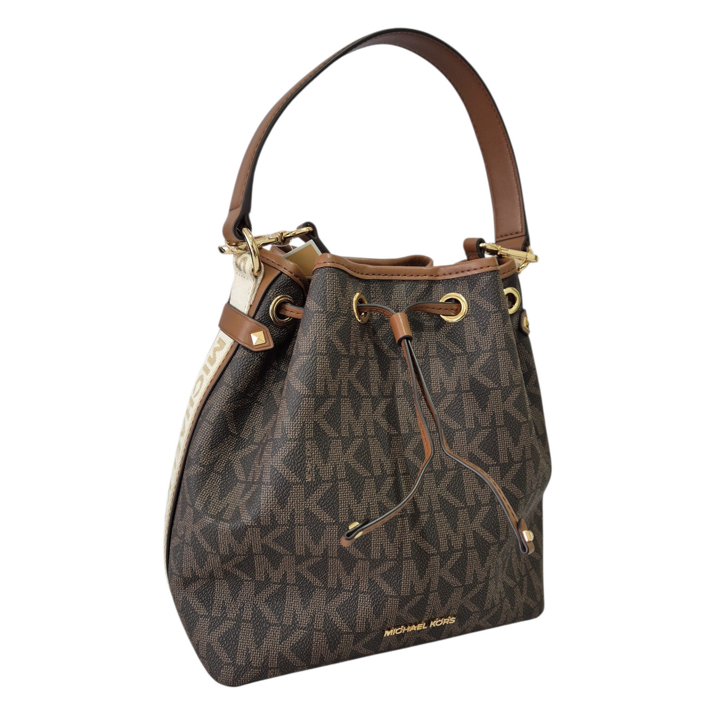Bolsa Michael Kors Maeve bucket signature café original
