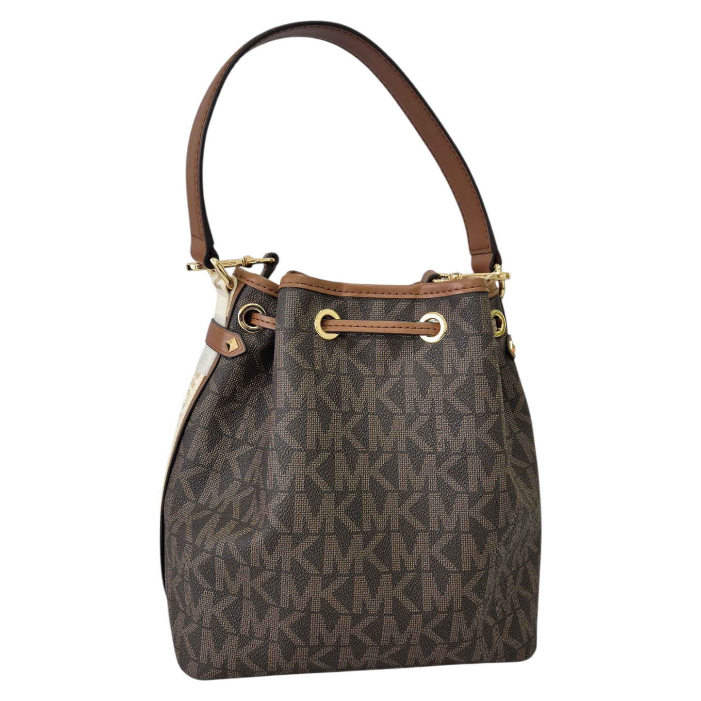 Bolsa Michael Kors Maeve bucket signature café original