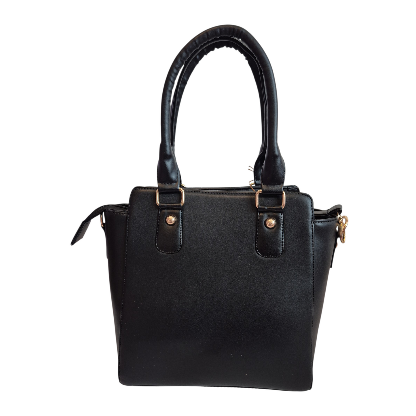 Bolsa Snoopy negra de mano con diseño grabado y correa ajustable