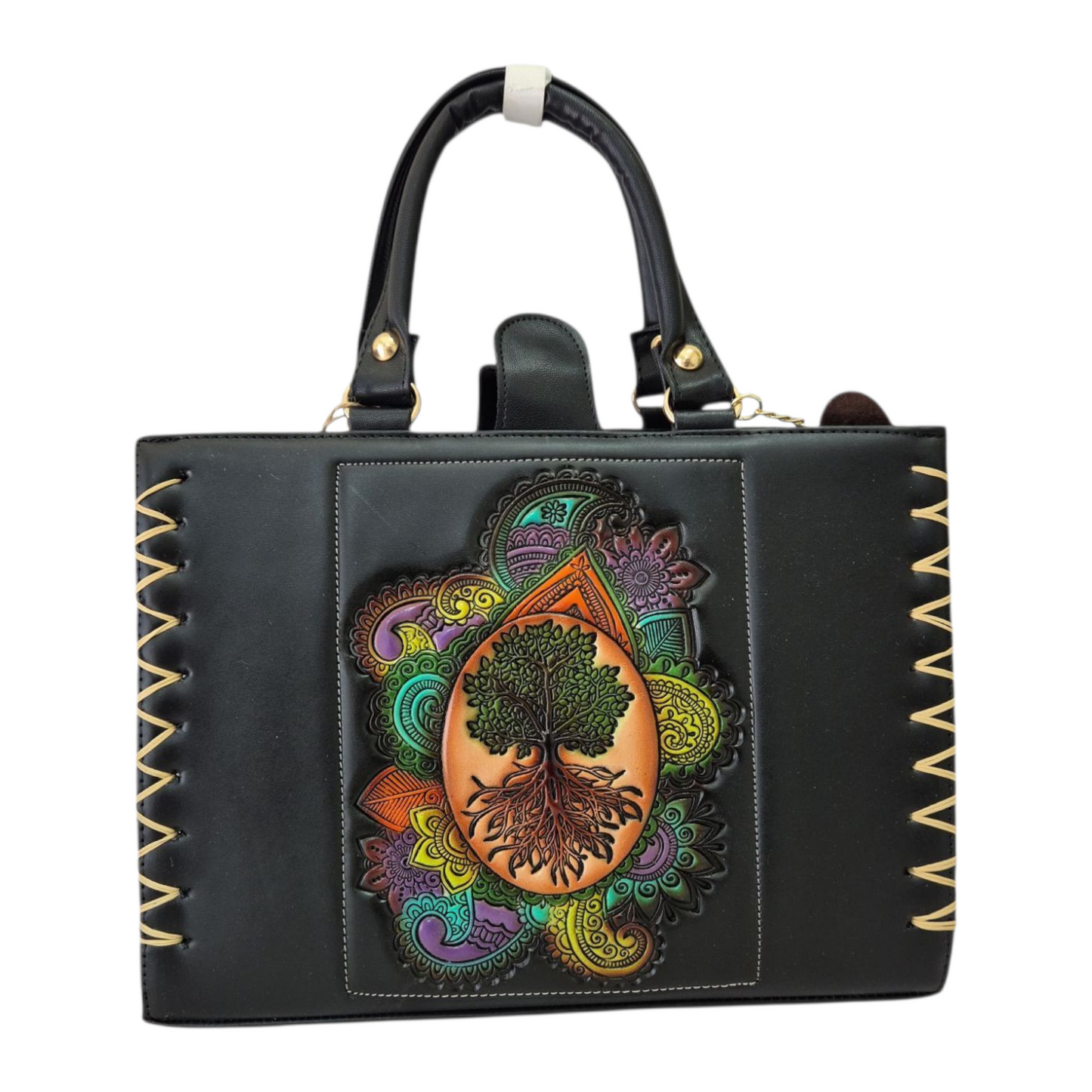 Bolsa artesanal Árbol de la Vida – Elegancia y energía natural