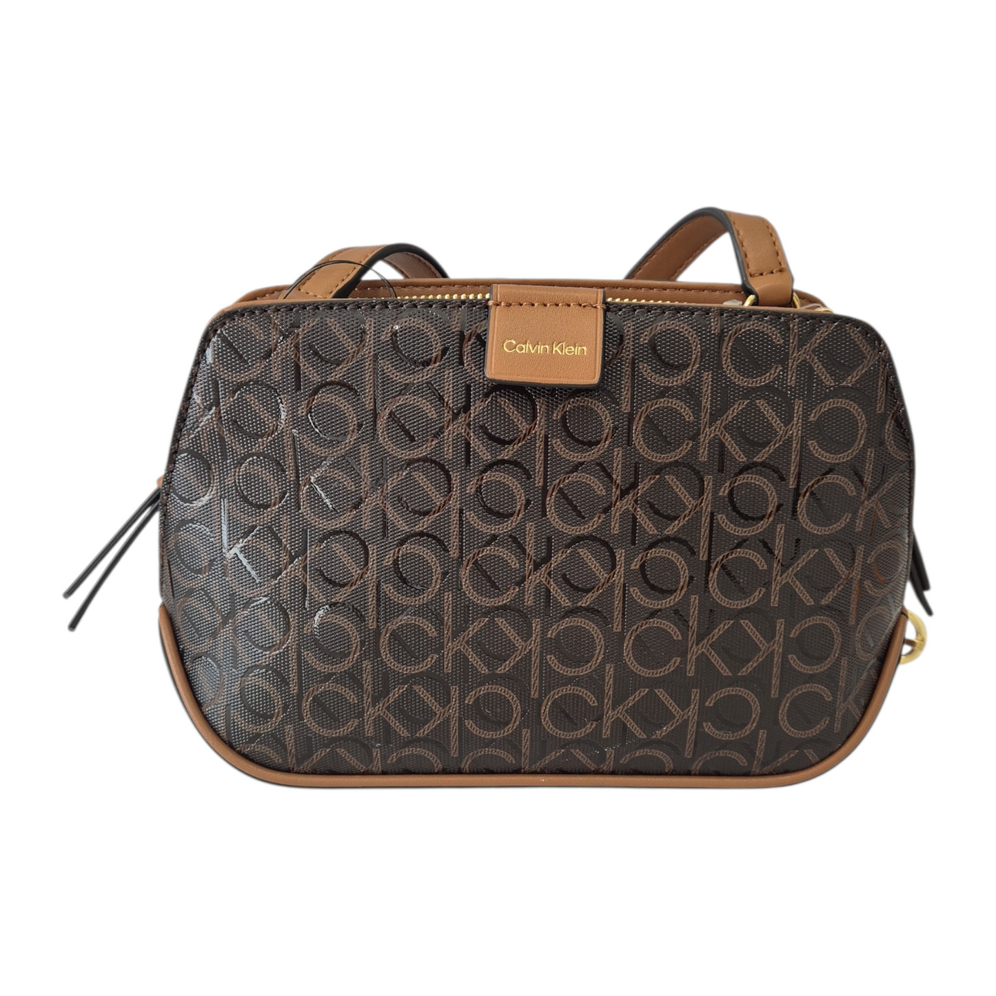 Bolsa Crossbody Calvin Klein Café con Monograma CK