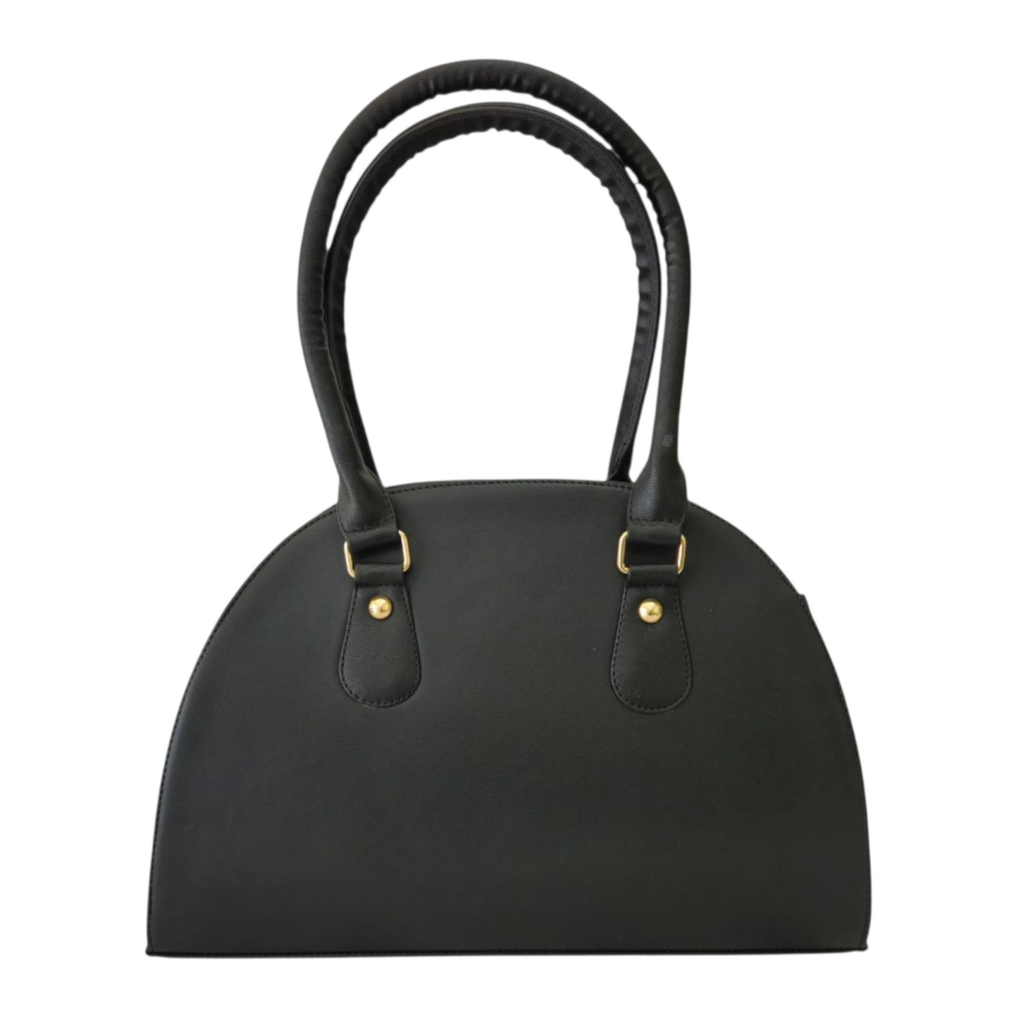 Bolsa Mafalda media luna artesanal en relieve pintada a mano