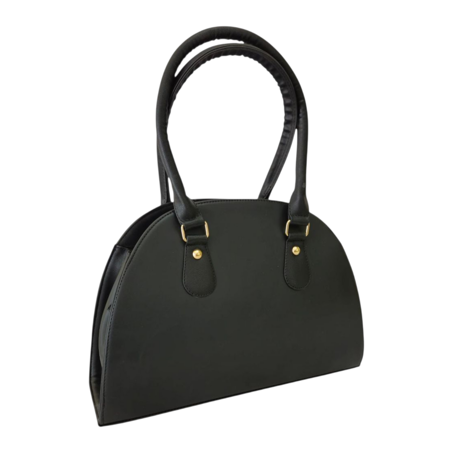 Bolsa Mafalda media luna artesanal en relieve pintada a mano