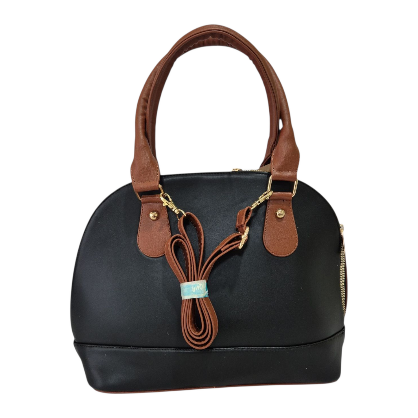 Bolsa marron artesanal Doble asa reforzada Diseño único en relieve Moda casual elegante