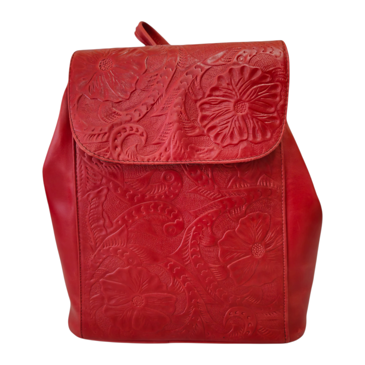 Handmade Leather Backpack – Cheerful Design and Hand-Painted