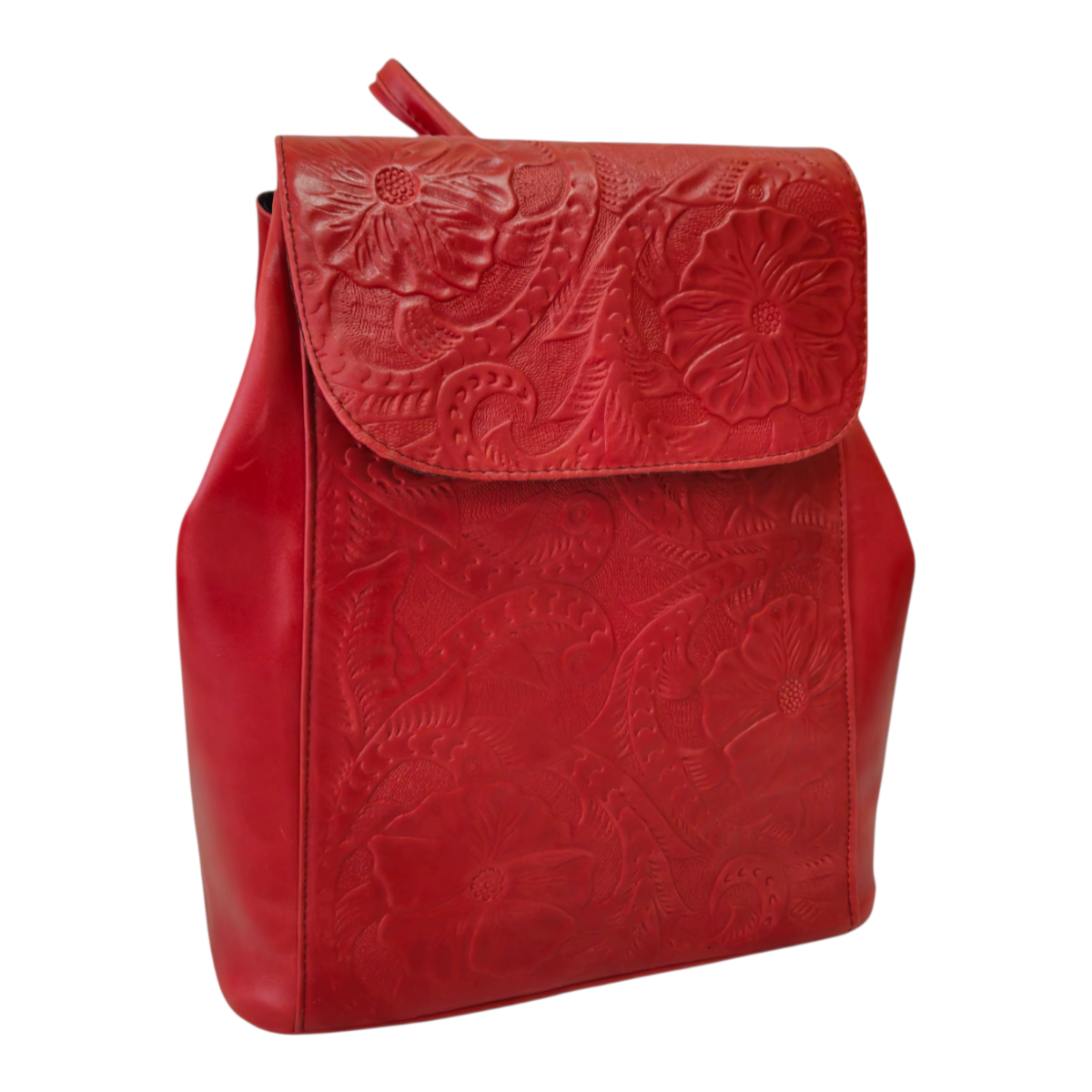 Handmade Leather Backpack – Cheerful Design and Hand-Painted