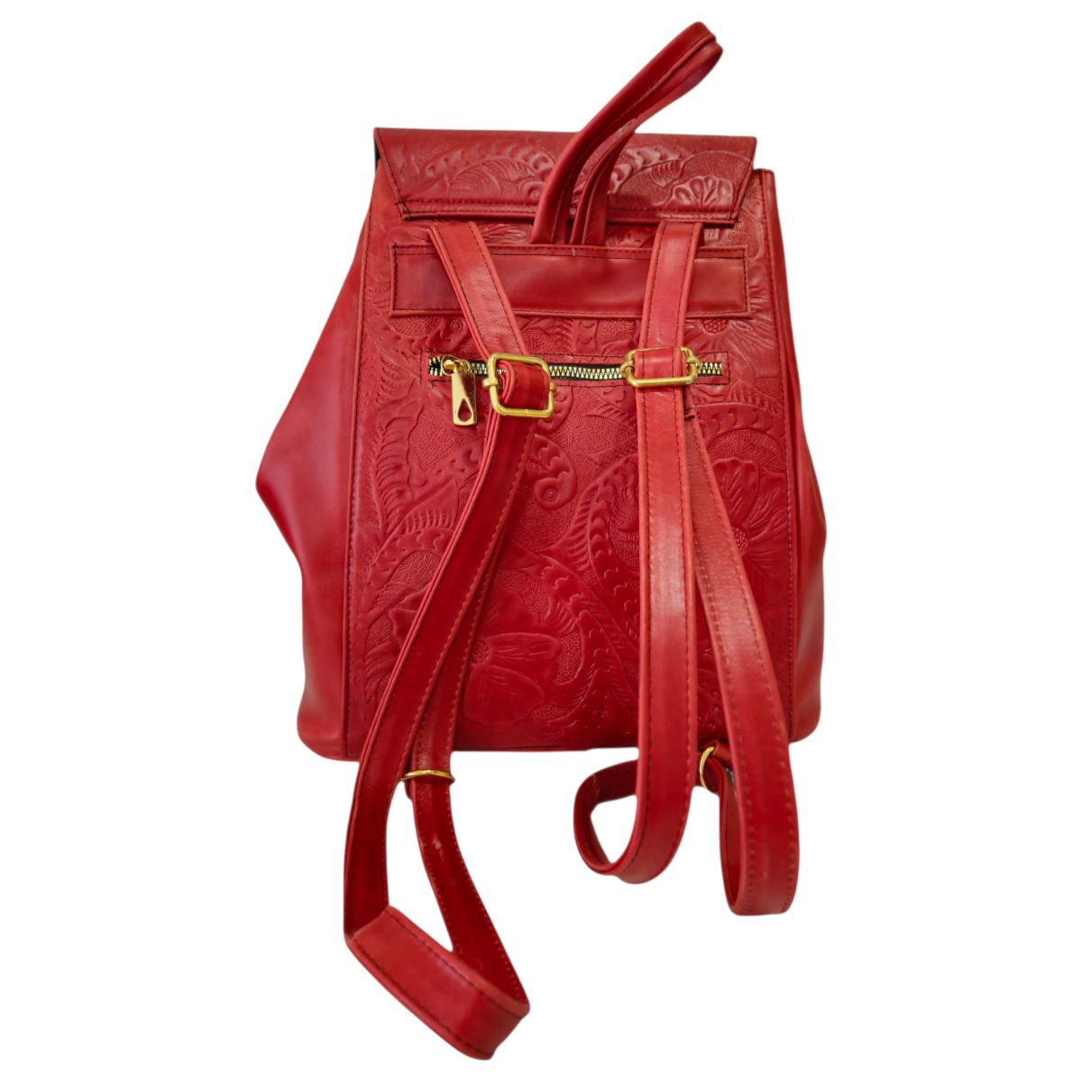 Handmade Leather Backpack – Cheerful Design and Hand-Painted