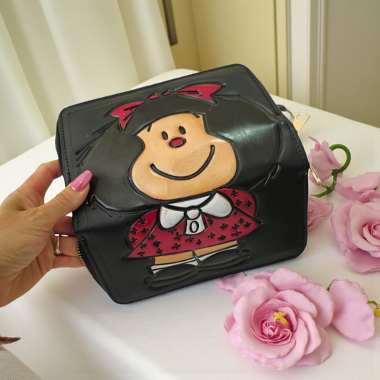 Billetera Artesanal de Piel Hecha a Mano – Diseño Nostálgico Grabado y Pintado