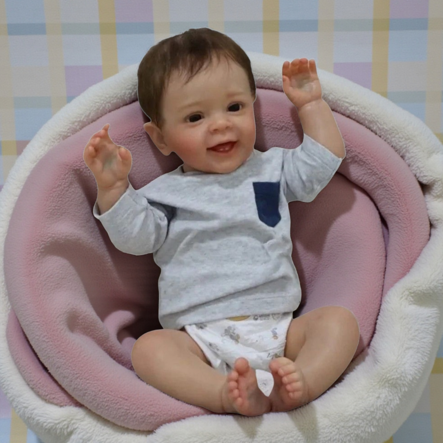 Muñeco Reborn Realista de 61 cm – Cuerpo de Tela Suave y Extremidades de Vinilo