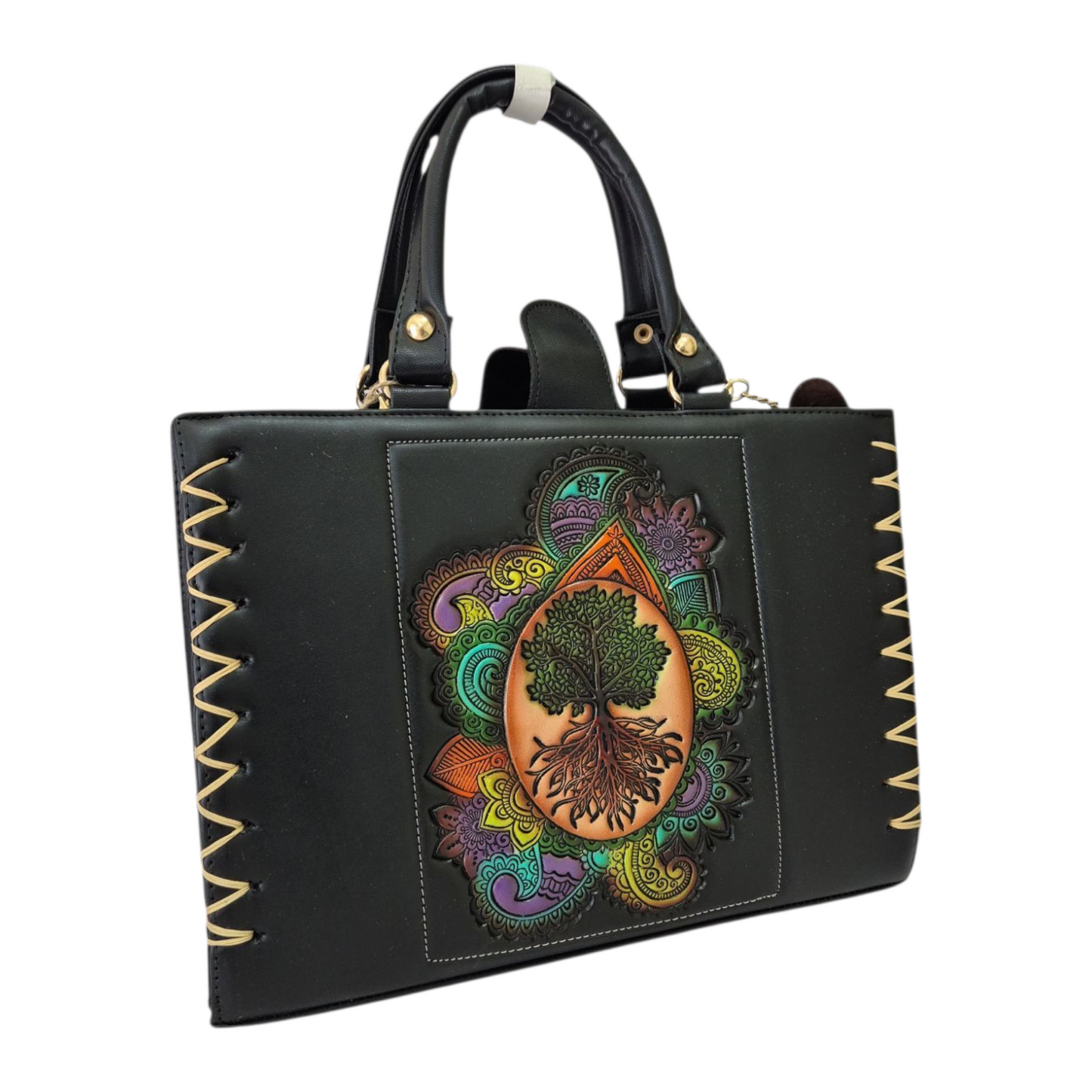 Bolsa artesanal Árbol de la Vida – Elegancia y energía natural