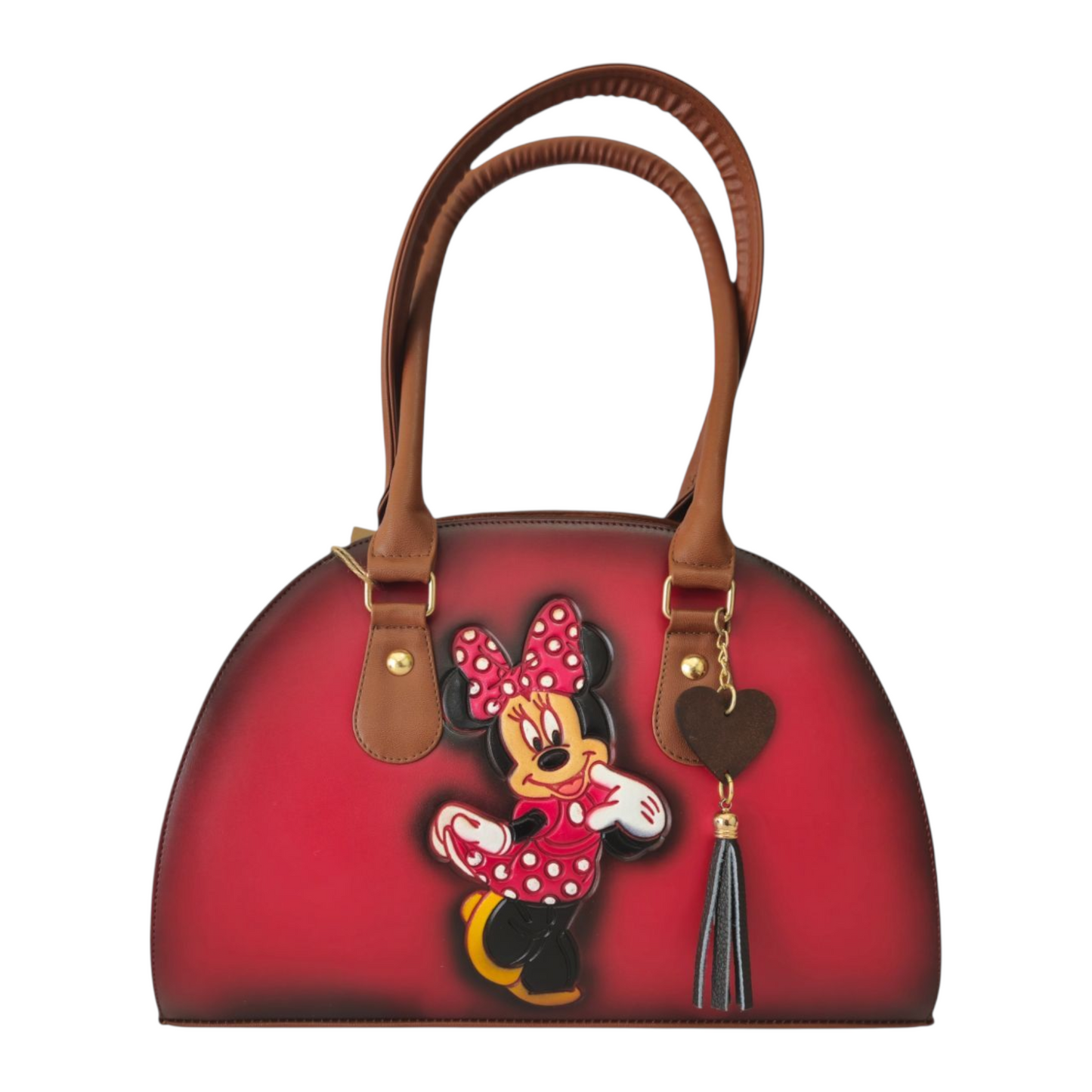 Bolsa artesanal con diseño animado, dos compartimentos y asa larga ajustable