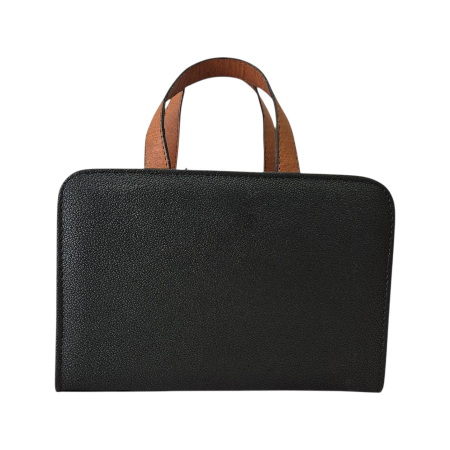 Bolsa color oscuro artesanal grabada con colibrí diseño hecho a mano