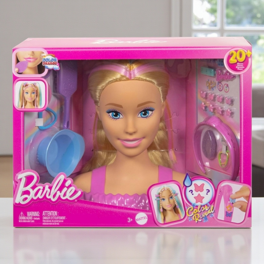 Cabeza para Peinar Rubio Color Reveal con 20+ Accesorios