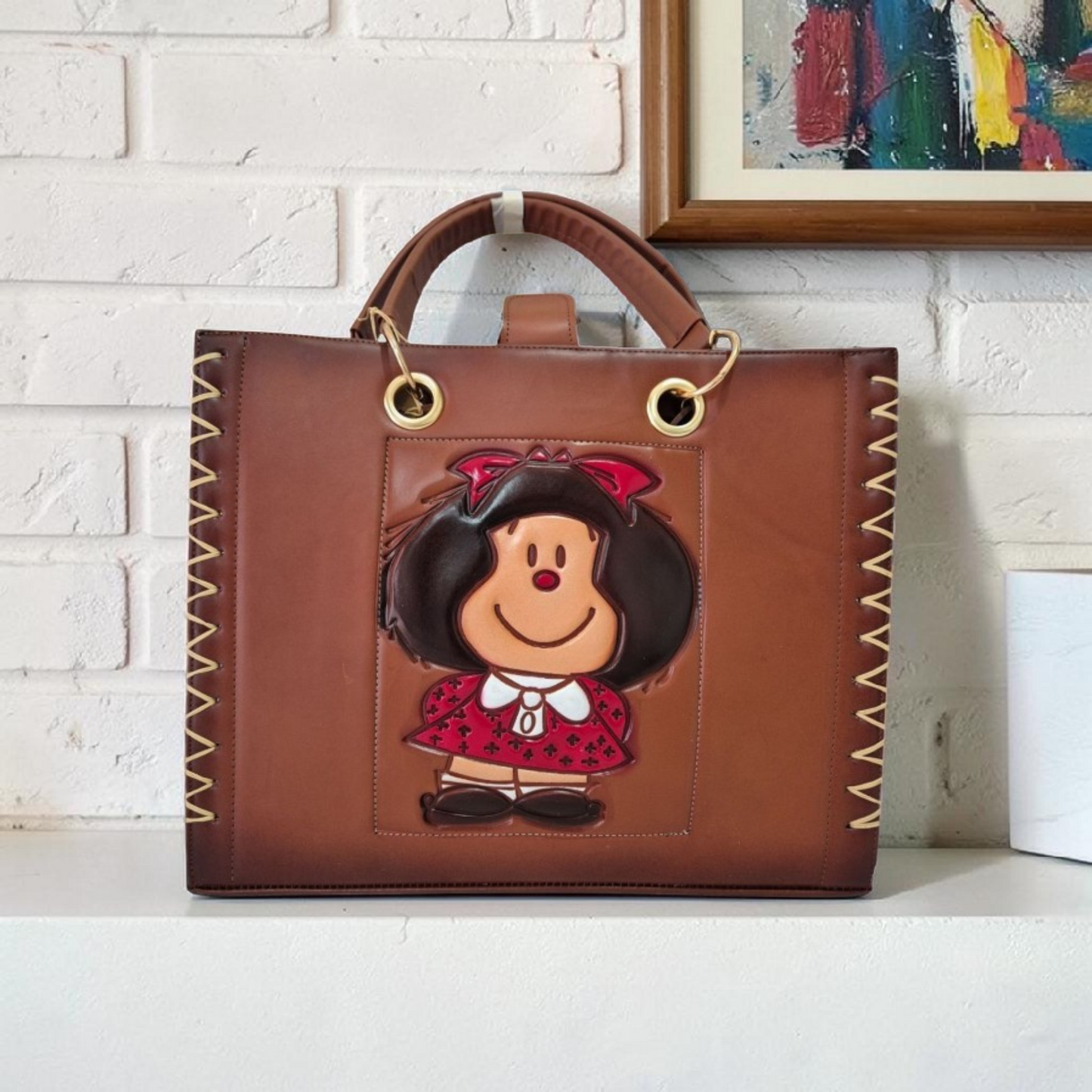 Bolso para Mujer Tote Bag Artesanal Hecha en México Bolsa de Mano de Cuero Grande y Elegante