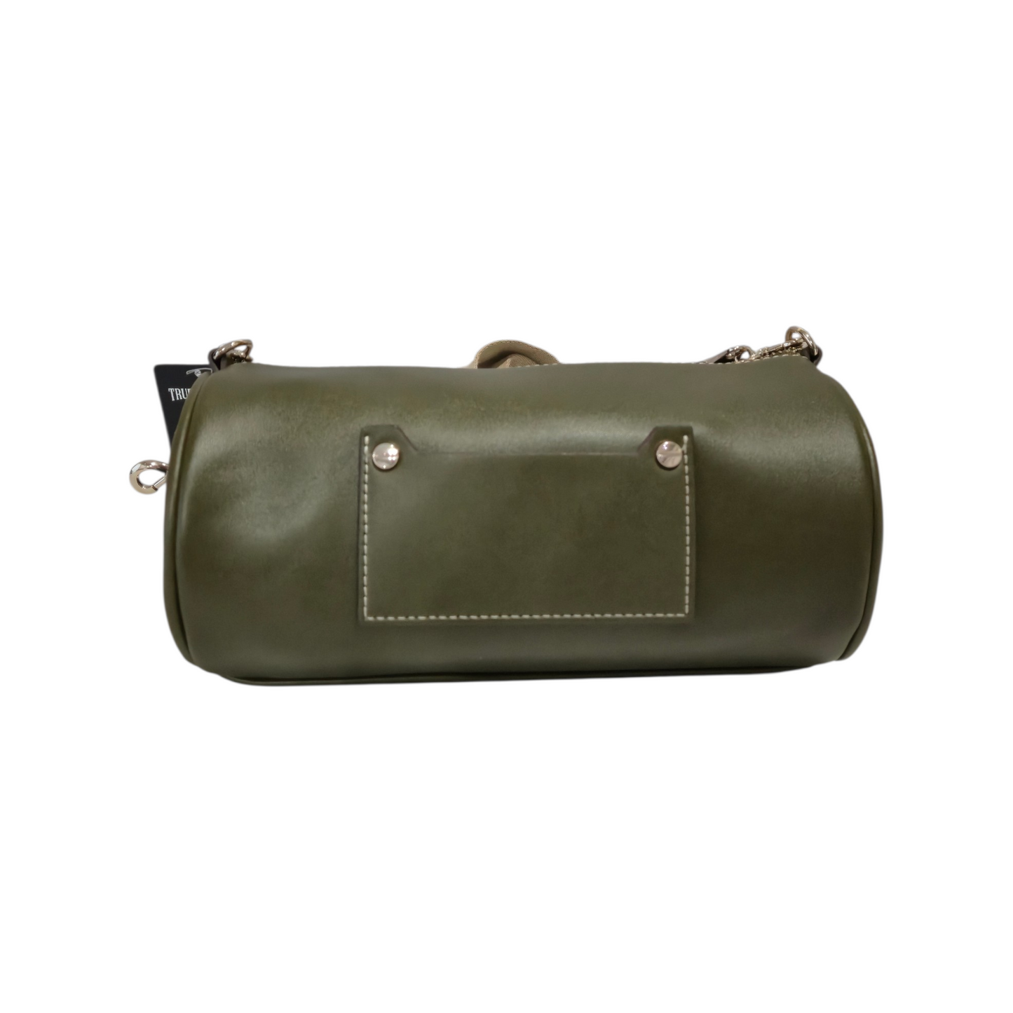 Bolsa True Religion verde olivo con cadena metálica