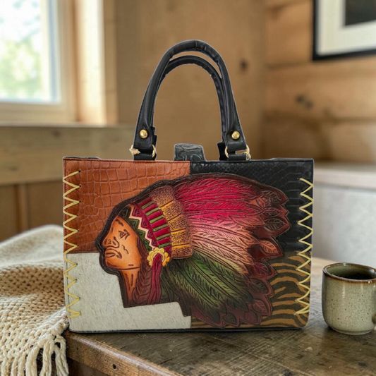 Handmade Bag with Engraved Traditional Lele Doll – Handmade, Colorful Mexican Style